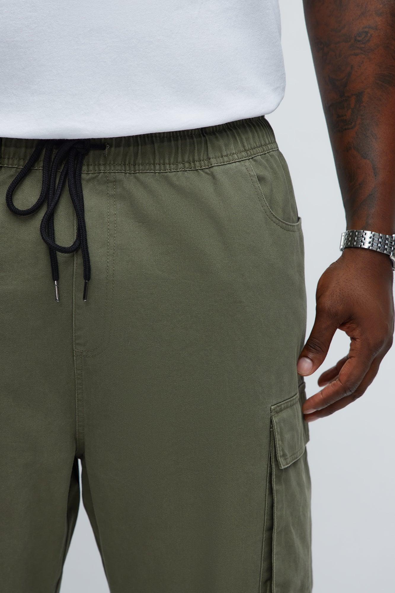 Straight Void Runner Cargo Pants - Olive Male Product Image