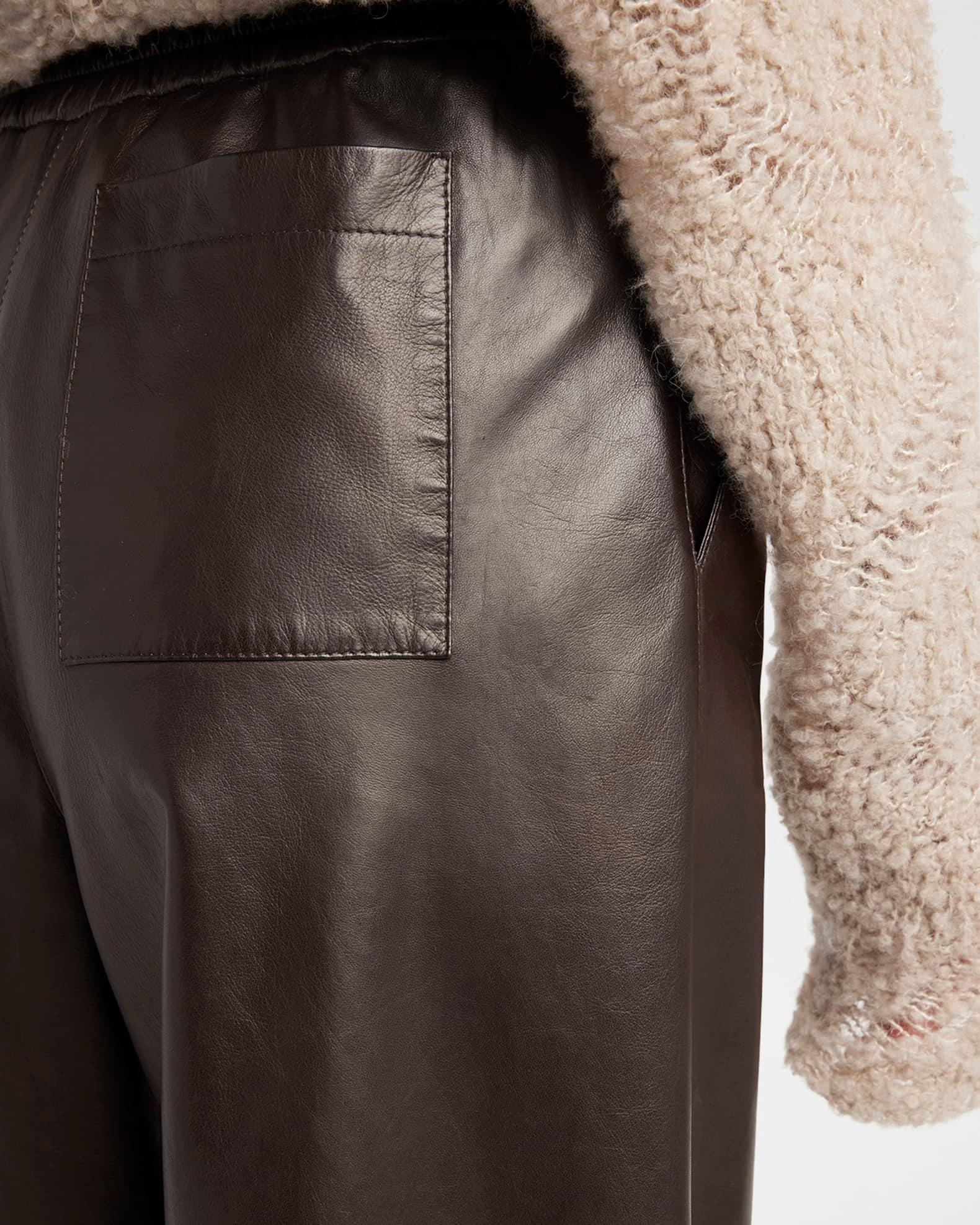 Relaxed Nappa Leather Trousers Product Image
