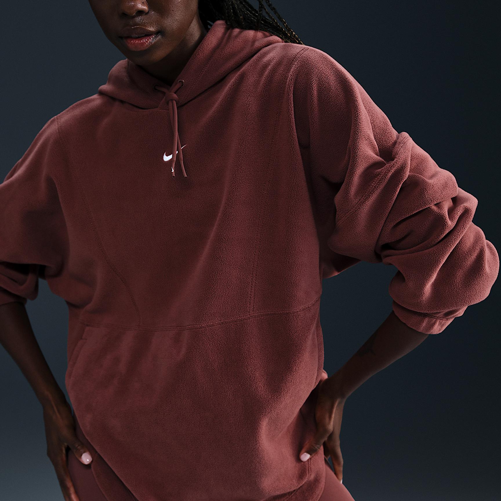 Nike One Women's Oversized Therma-FIT Pullover Fleece Hoodie Product Image