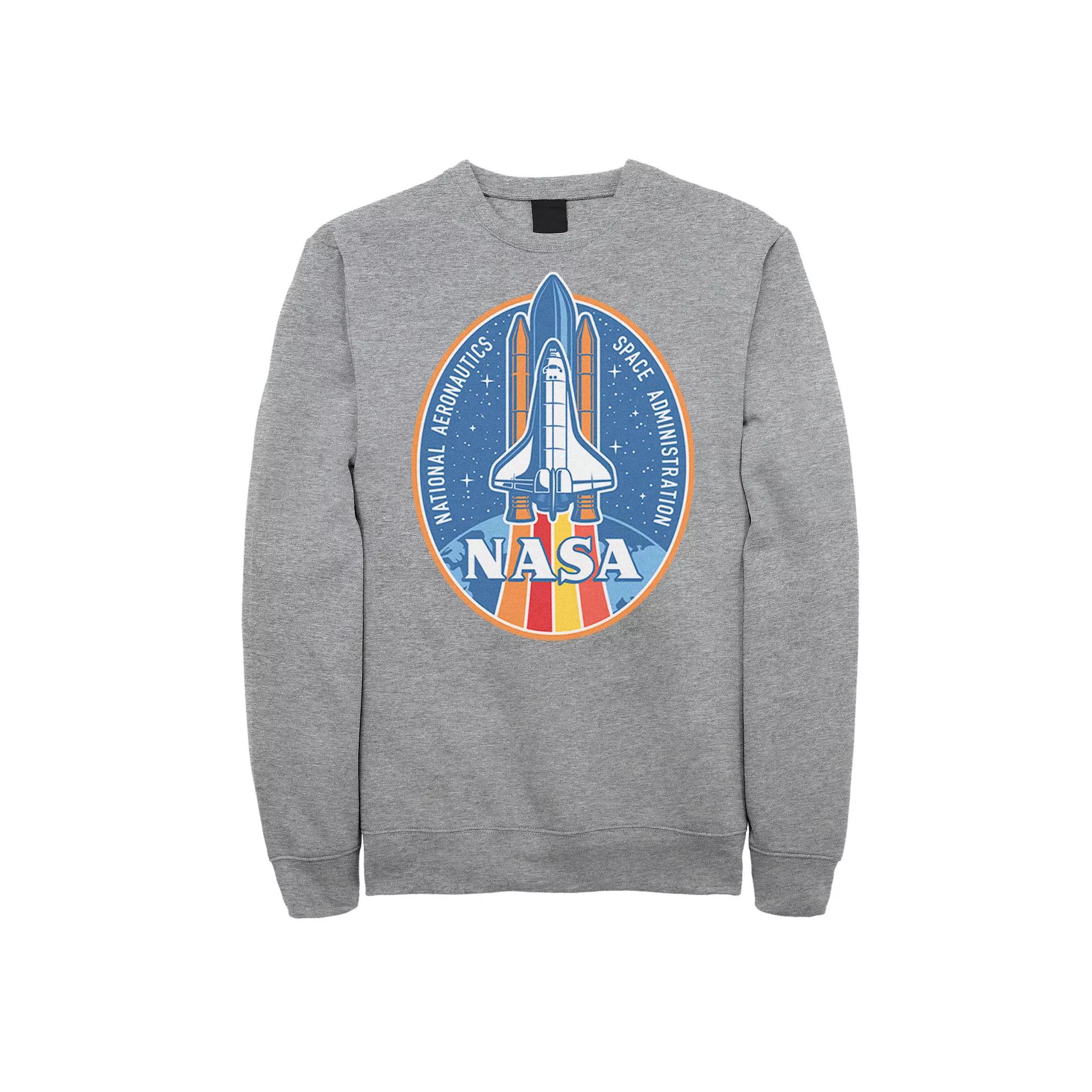 Men's NASA Colorful Blue Earth Space Shuttle Sweatshirt,  Product Image