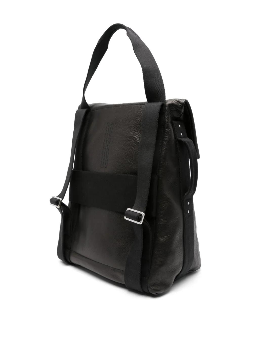 flap-detail leather cargo backpack Product Image