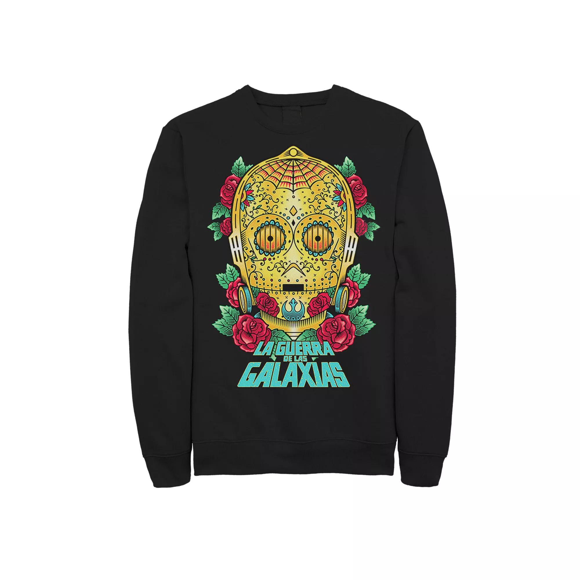 Men's Star Wars C-3PO La Guerra De Las Galaxias Head Shot Sweatshirt,  Product Image