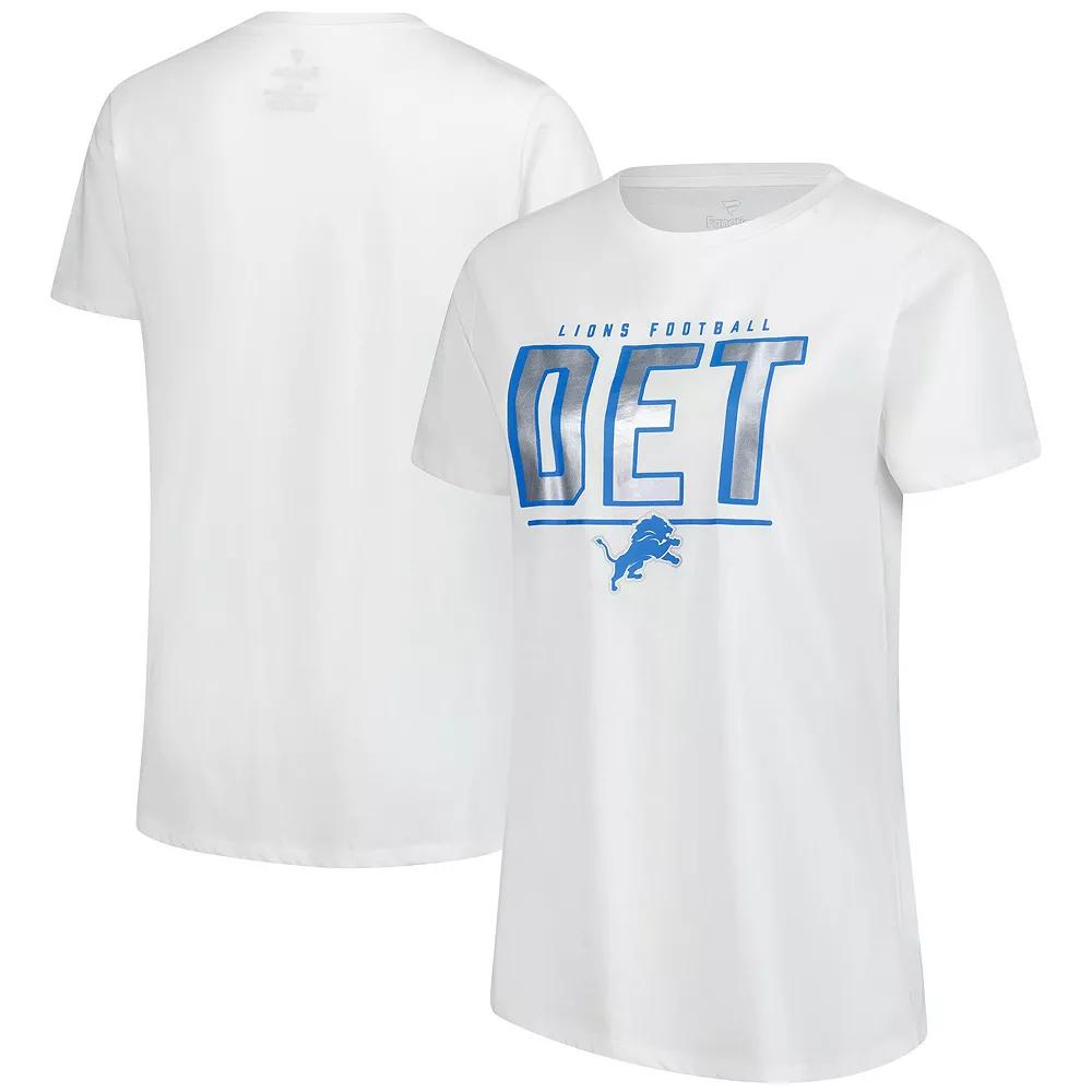Women's Fanatics White Detroit Lions Cheerleader T-Shirt, Size: Medium Product Image