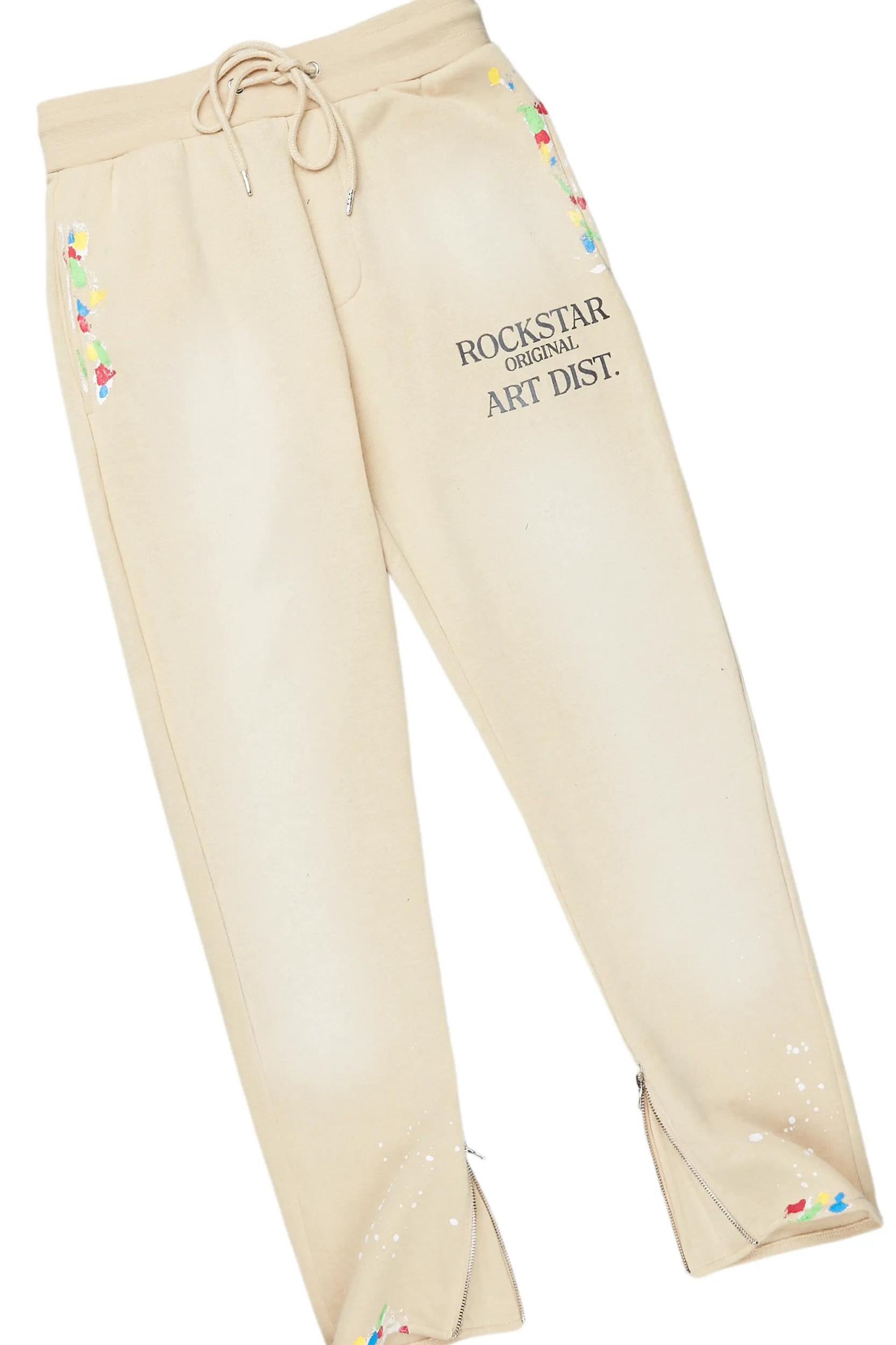 Rockstar Art Dist. Beige Slim Fit Track Set Male Product Image