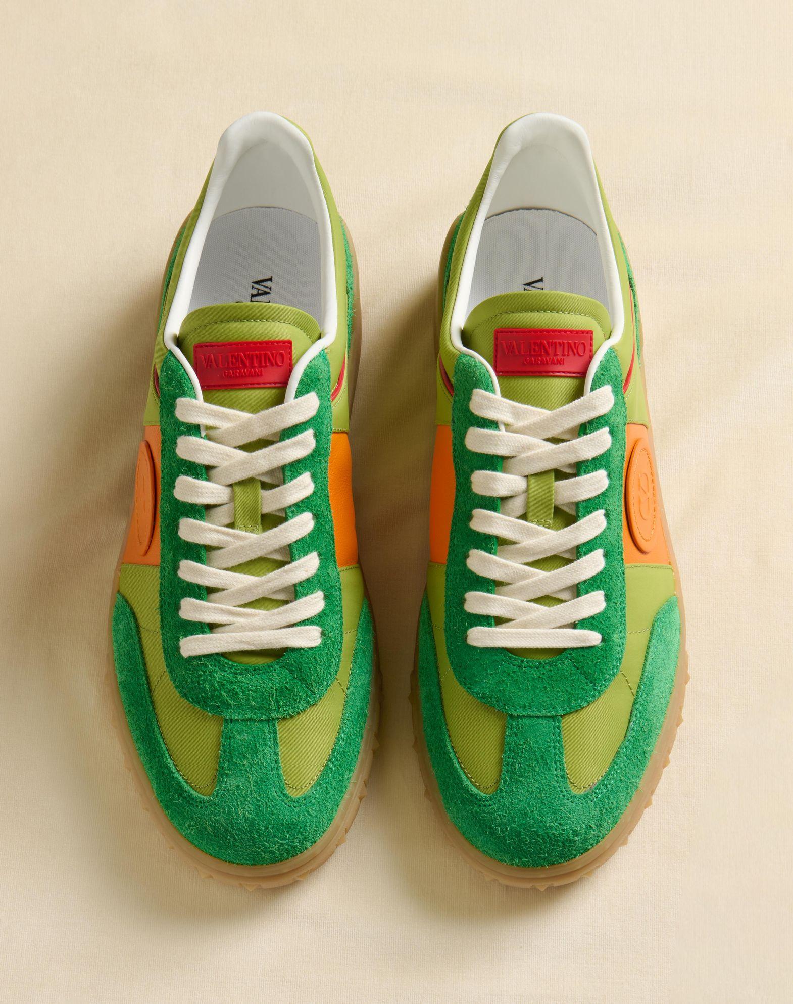 Upvillage Low Top Sneaker In Crust Leather And Nylon Product Image