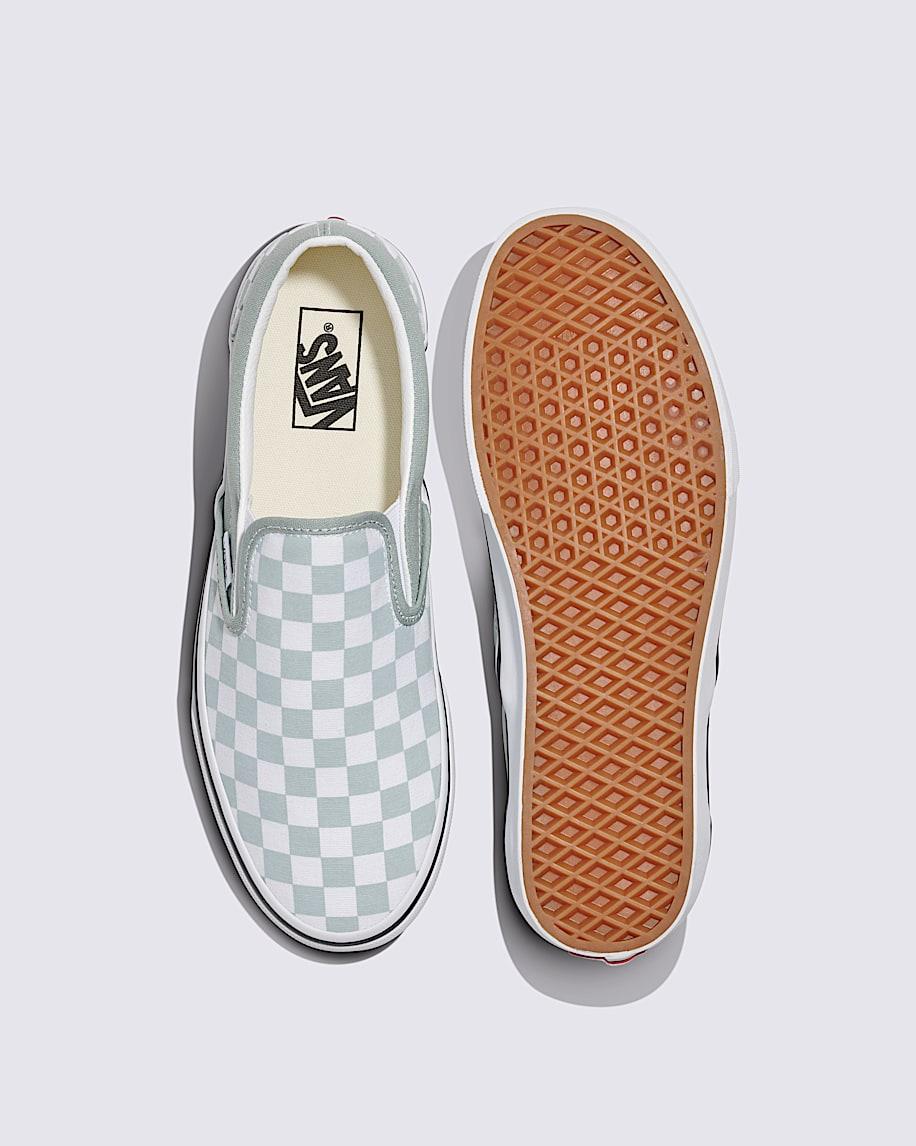 Classic Slip-On Checkerboard Shoe in Pure Grey / White| Vans US Product Image
