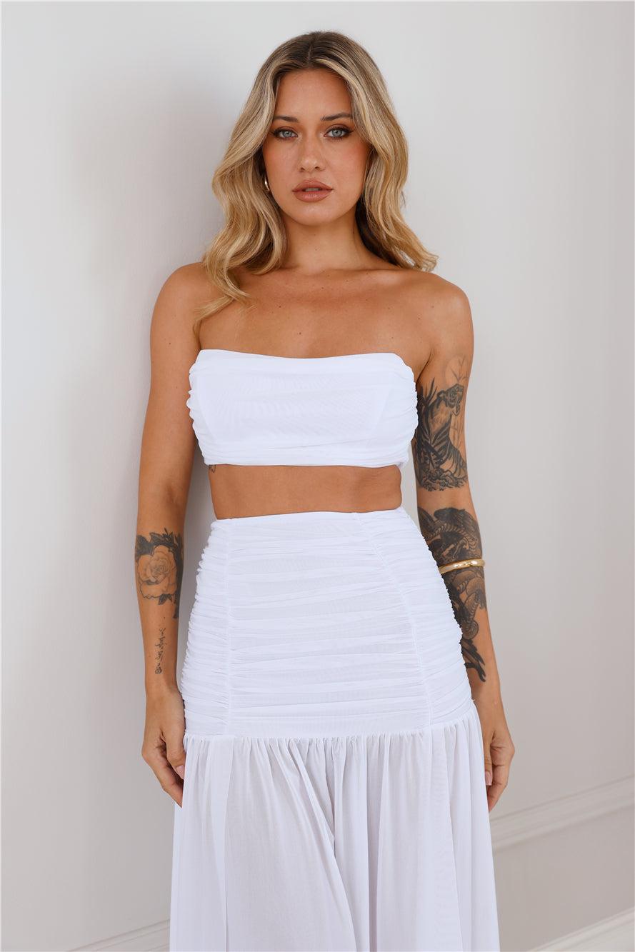 Seaside Celebrations Crop Top White Product Image