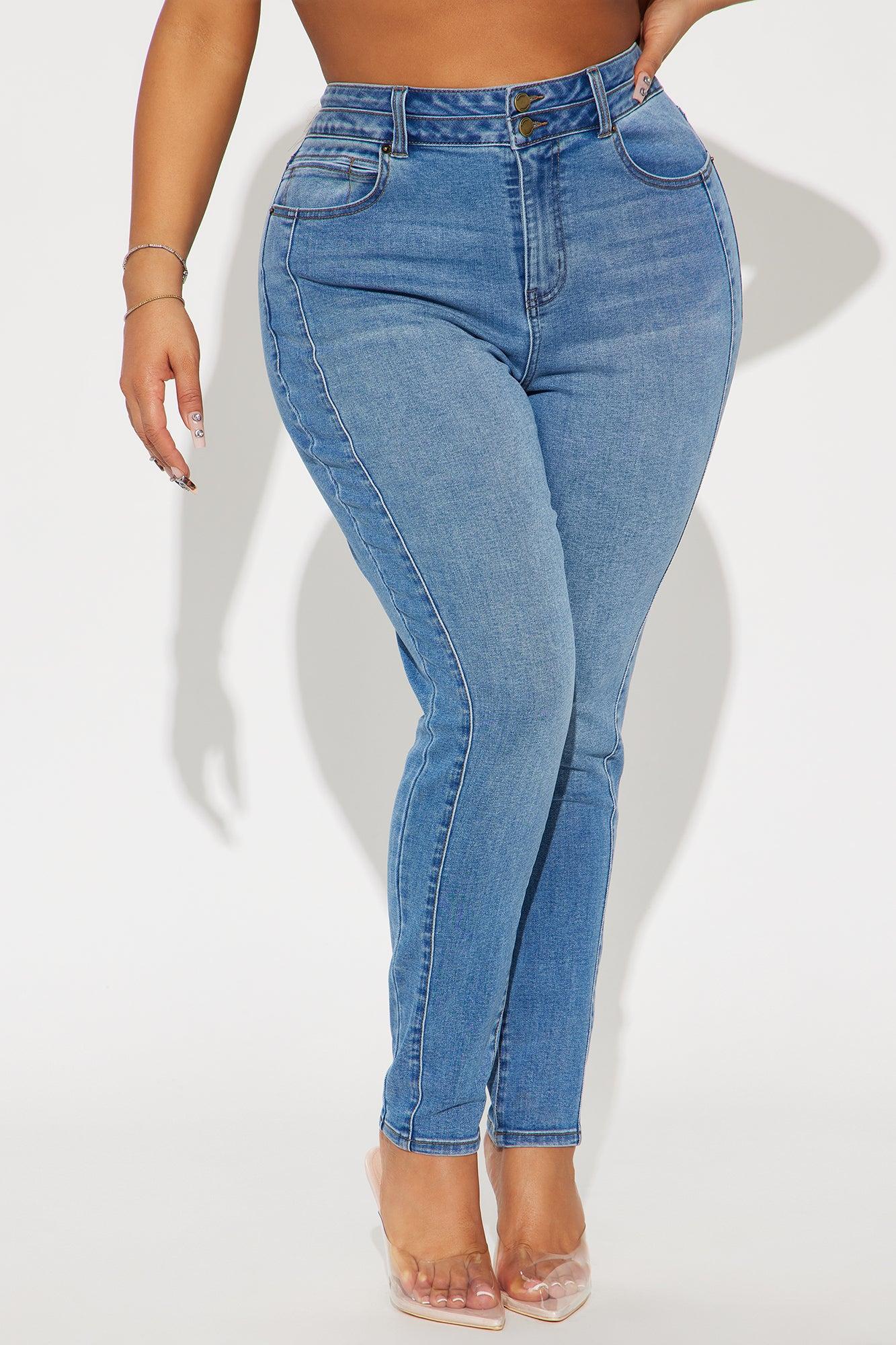 Adenna Stretch Skinny Jeans - Medium Wash Product Image