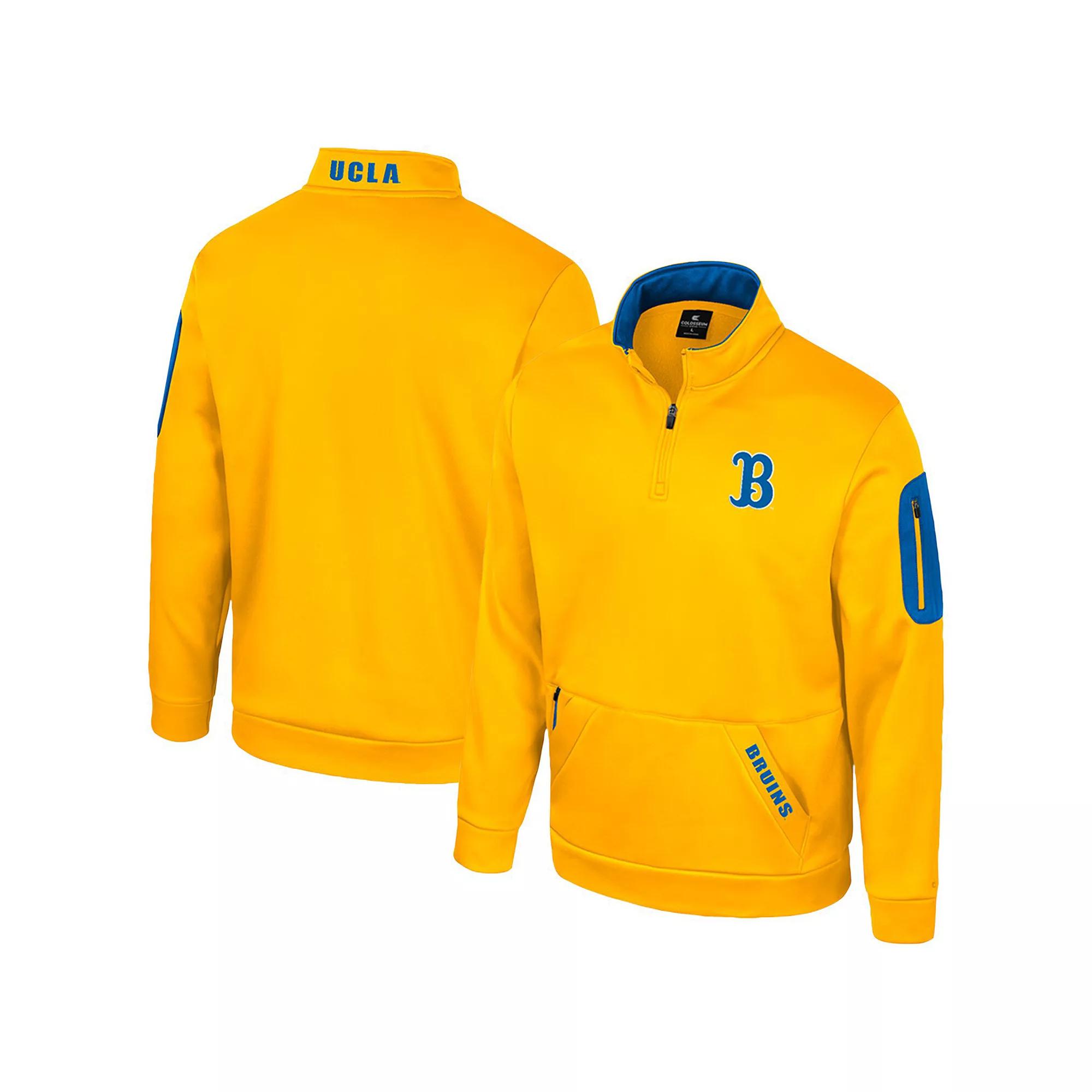 Men's Colosseum Gold UCLA Bruins Mainframe Quarter-Zip Fleece Jacket,  Product Image