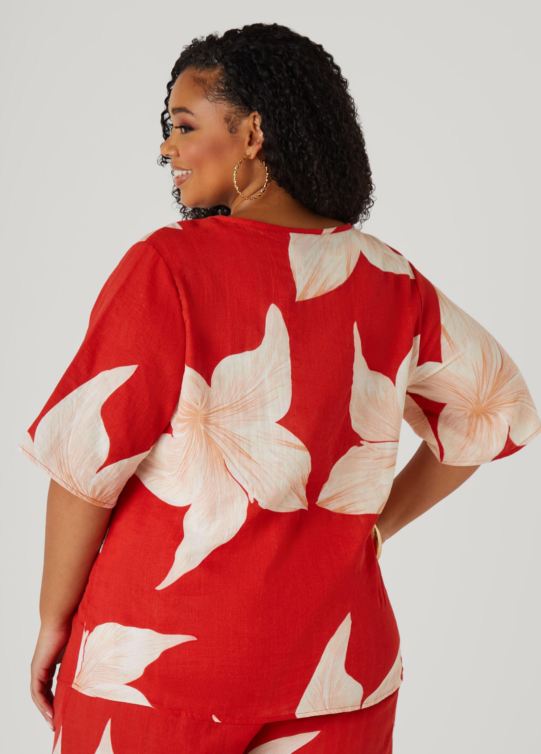 Floral Print Cotton Gauze Top Product Image