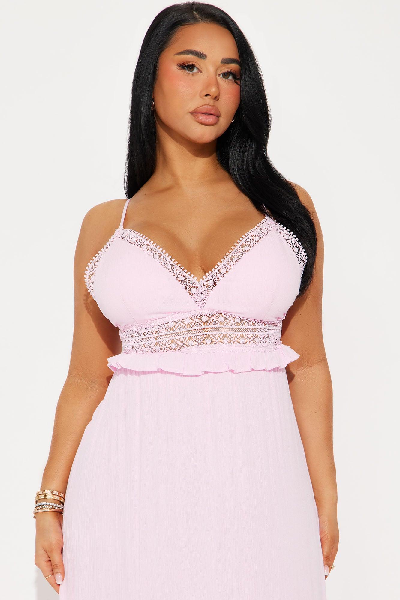 Aurora Ruffle Maxi Dress - Pink Product Image