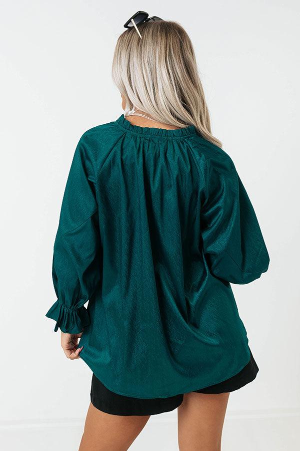 Really Dreamy Shift Top In Teal Product Image