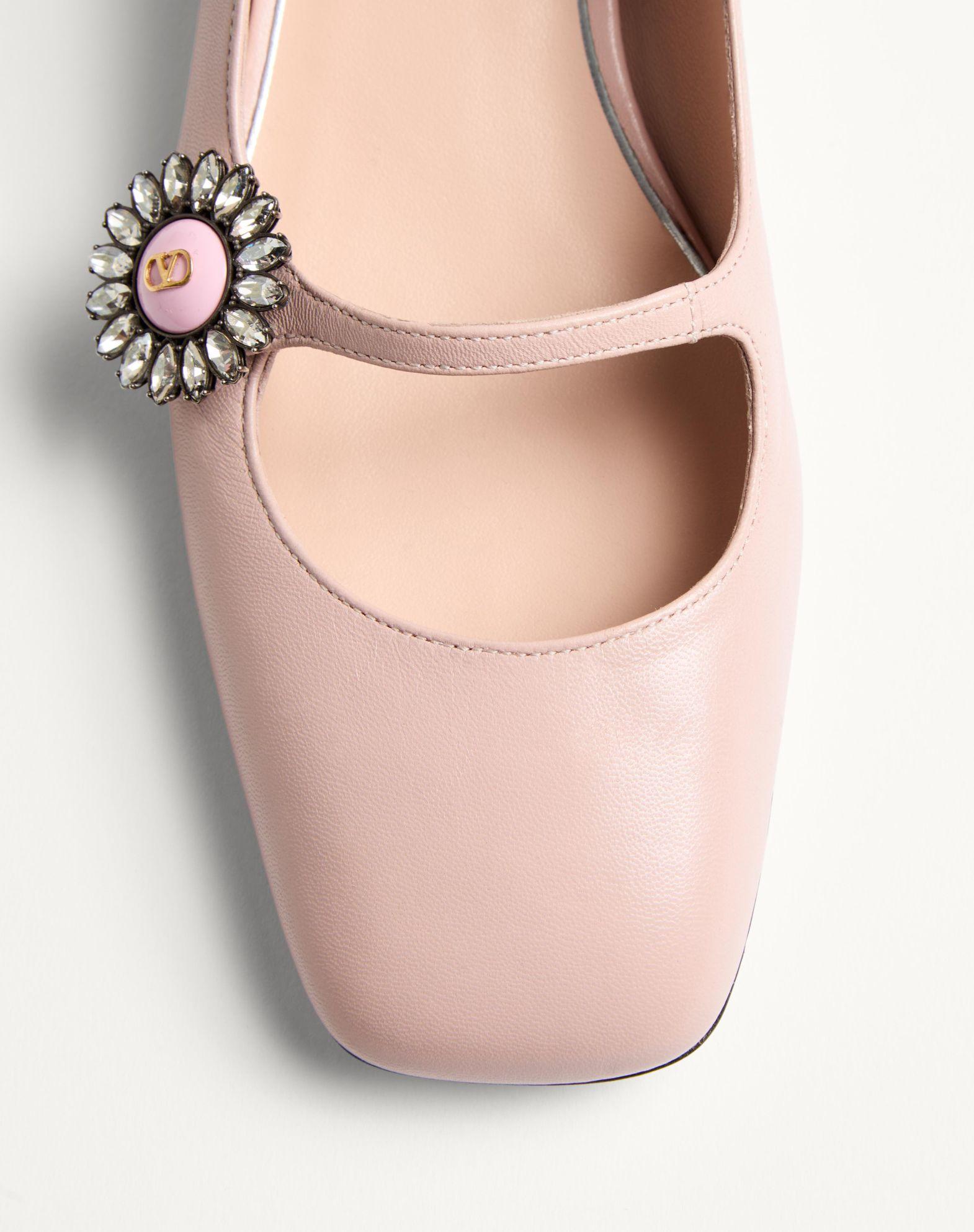 Mary-Jane Preshoes Ballerina In Kidskin With Jewel Button 20Mm Product Image