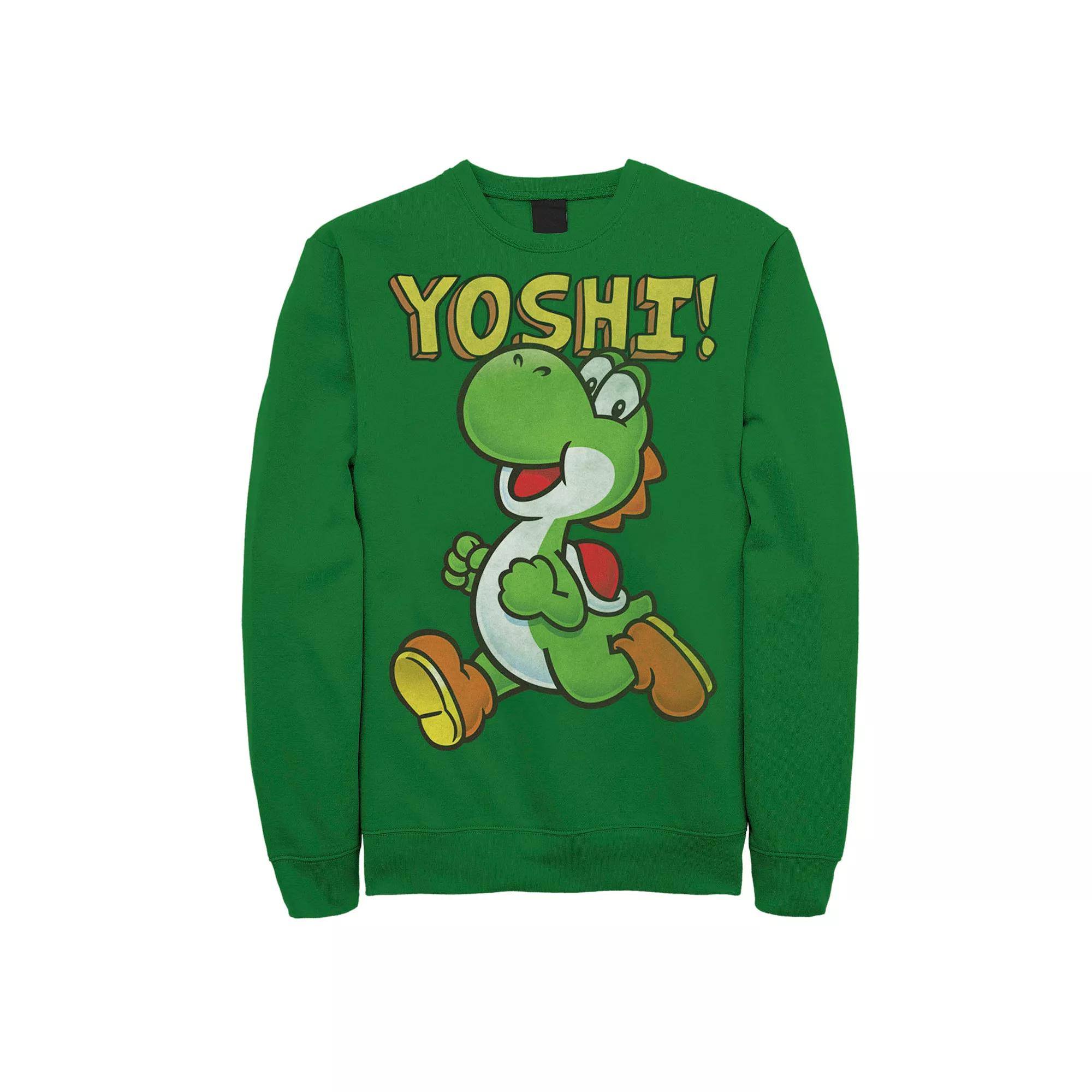 Men's Nintendo Super Mario Yoshi Intro Jump Sweatshirt, Size: XL, Kelly Product Image