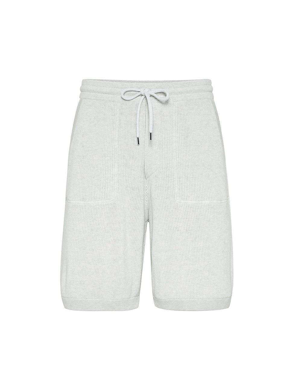 Mens Cotton English Rib Knit Bermuda Shorts Product Image