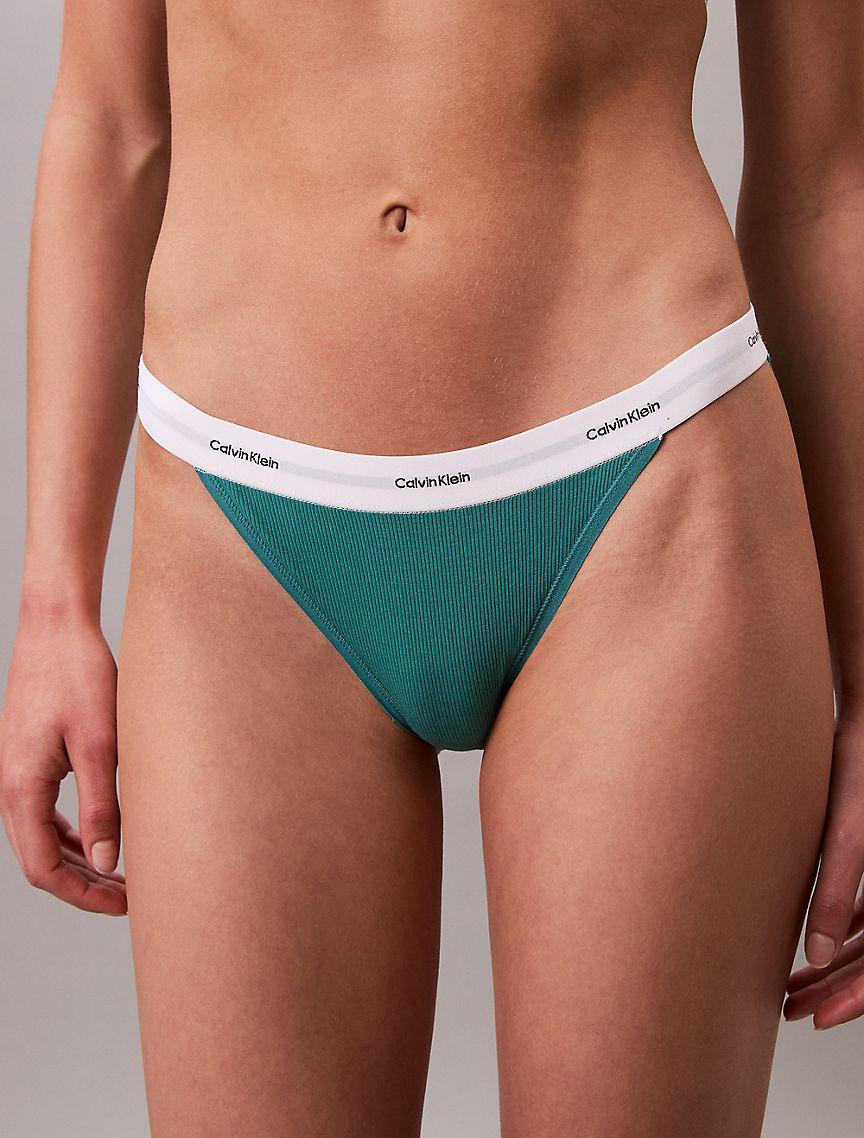 Cotton Stretch Rib String Bikini Product Image