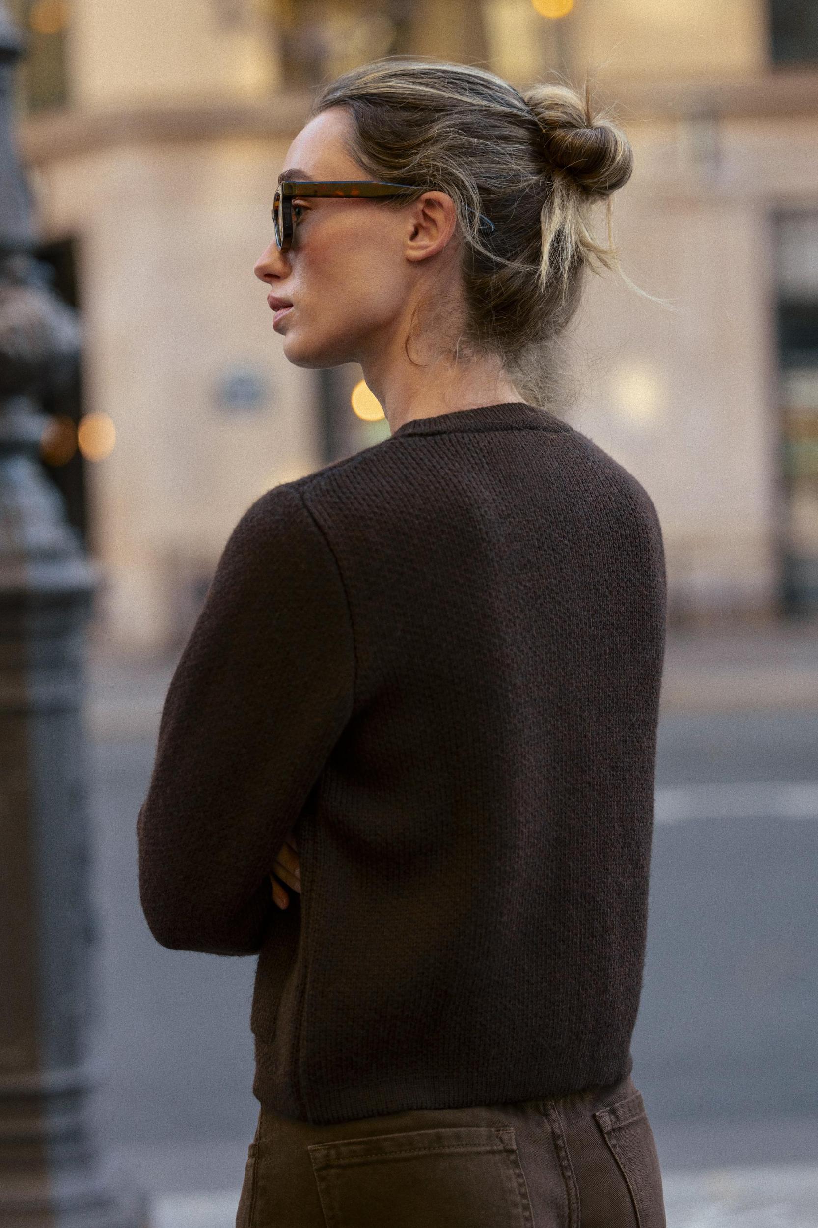 GOLDEN BUTTON KNIT CARDIGAN Product Image