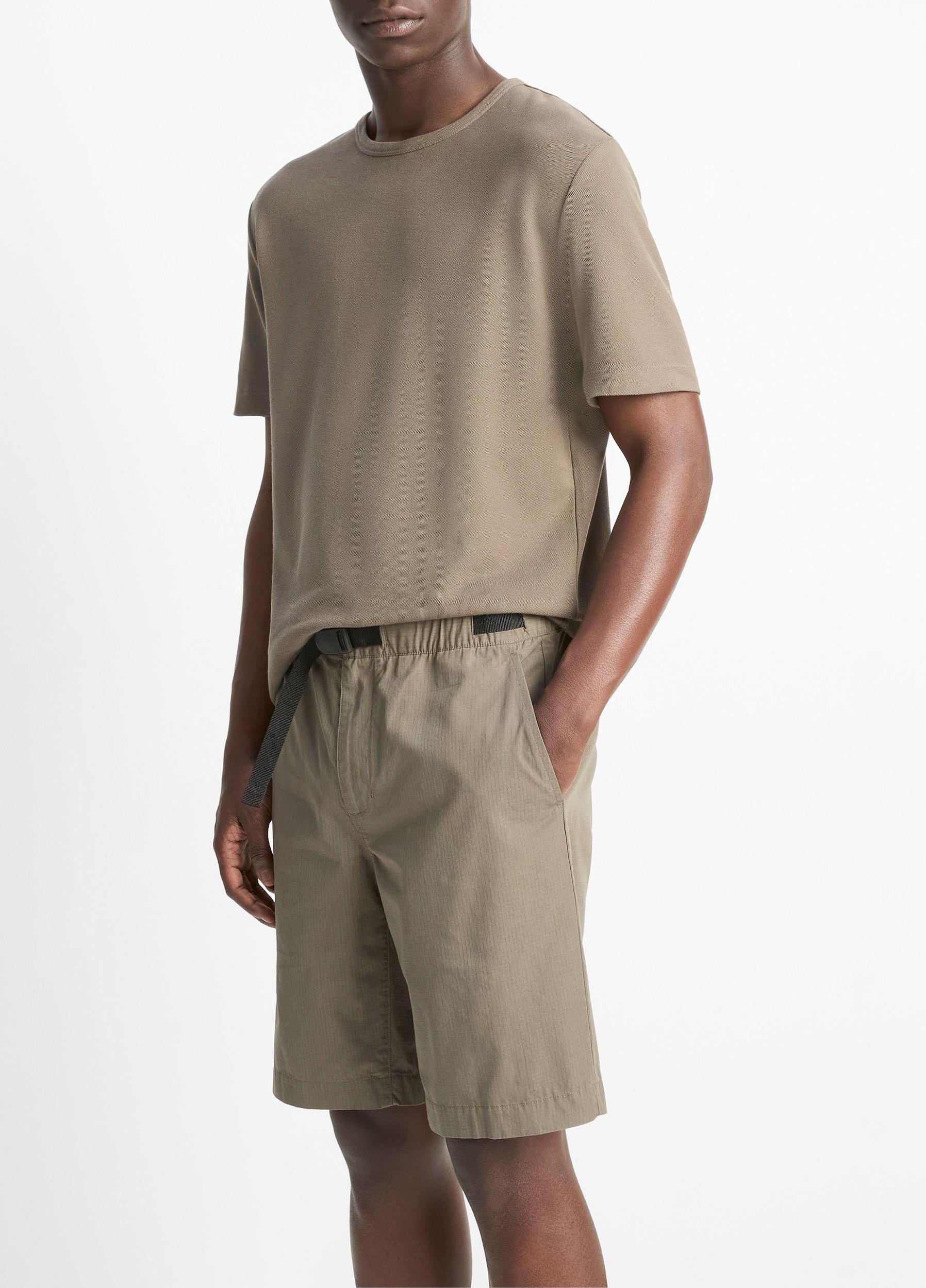 Italian Cotton Ripstop Belted Short Product Image