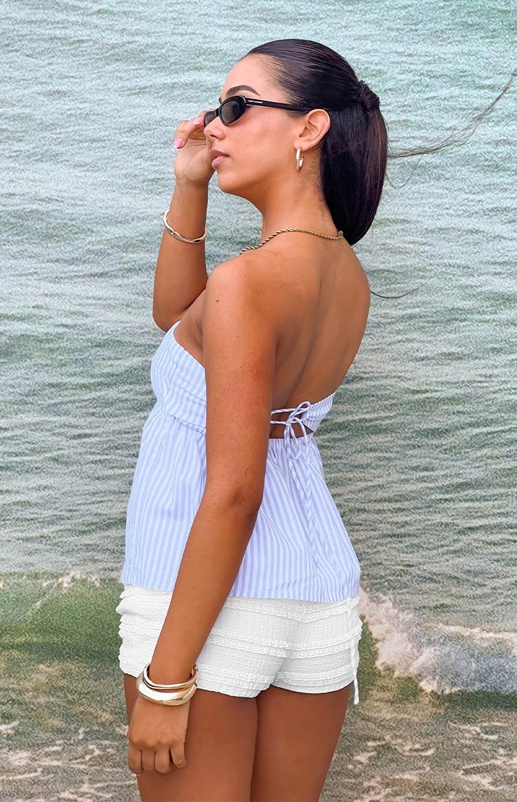 Klee Light Blue Strapless Tie Back Top Baby Product Image