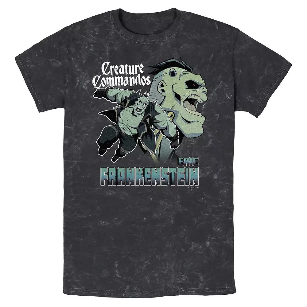 Men's Creature Commandos Eric Frankenstein Poster Mineral Wash Graphic Tee,  Product Image