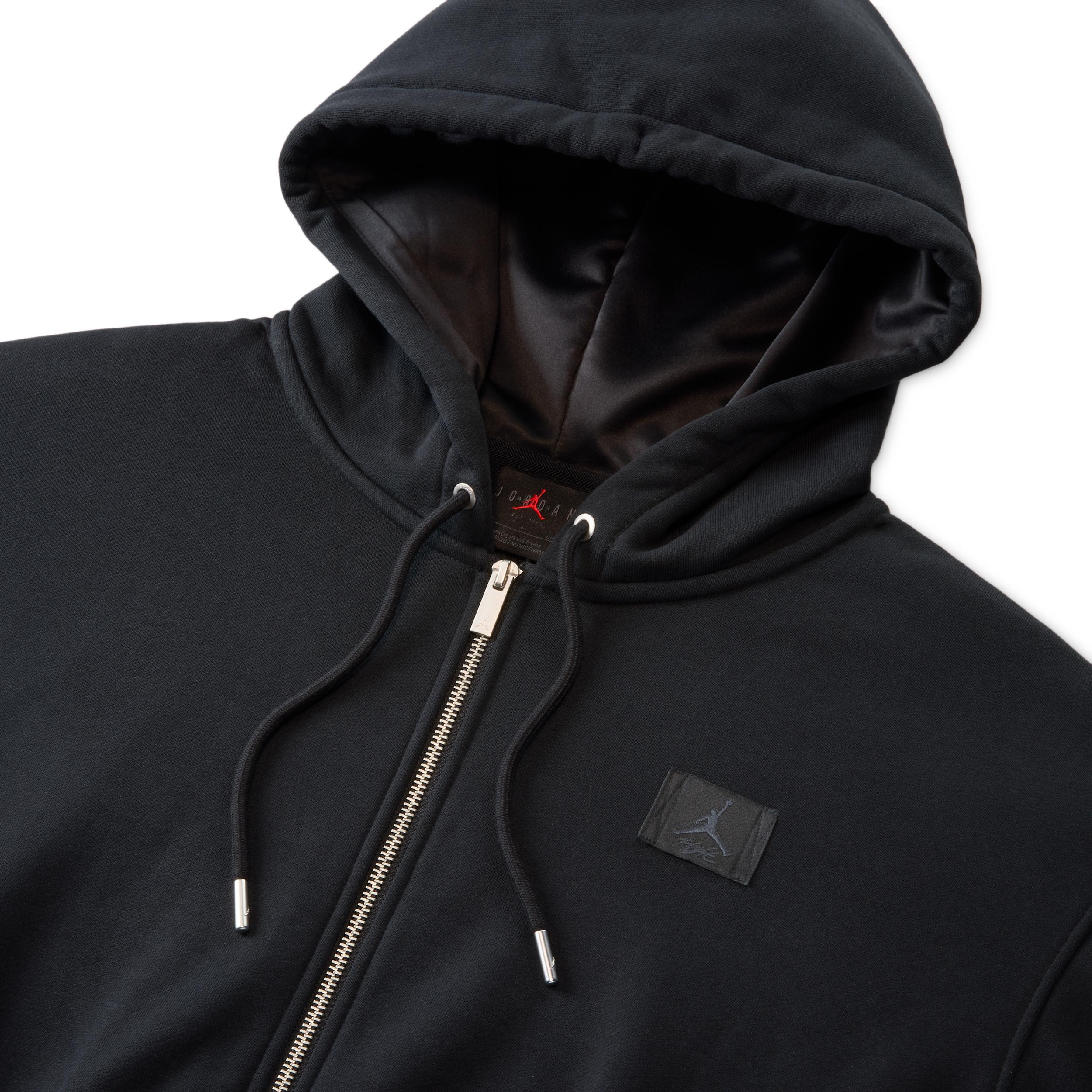 Womens Jordan Flight Fleece Cropped Satin-Lined Hoodie | IB9863-010 Product Image