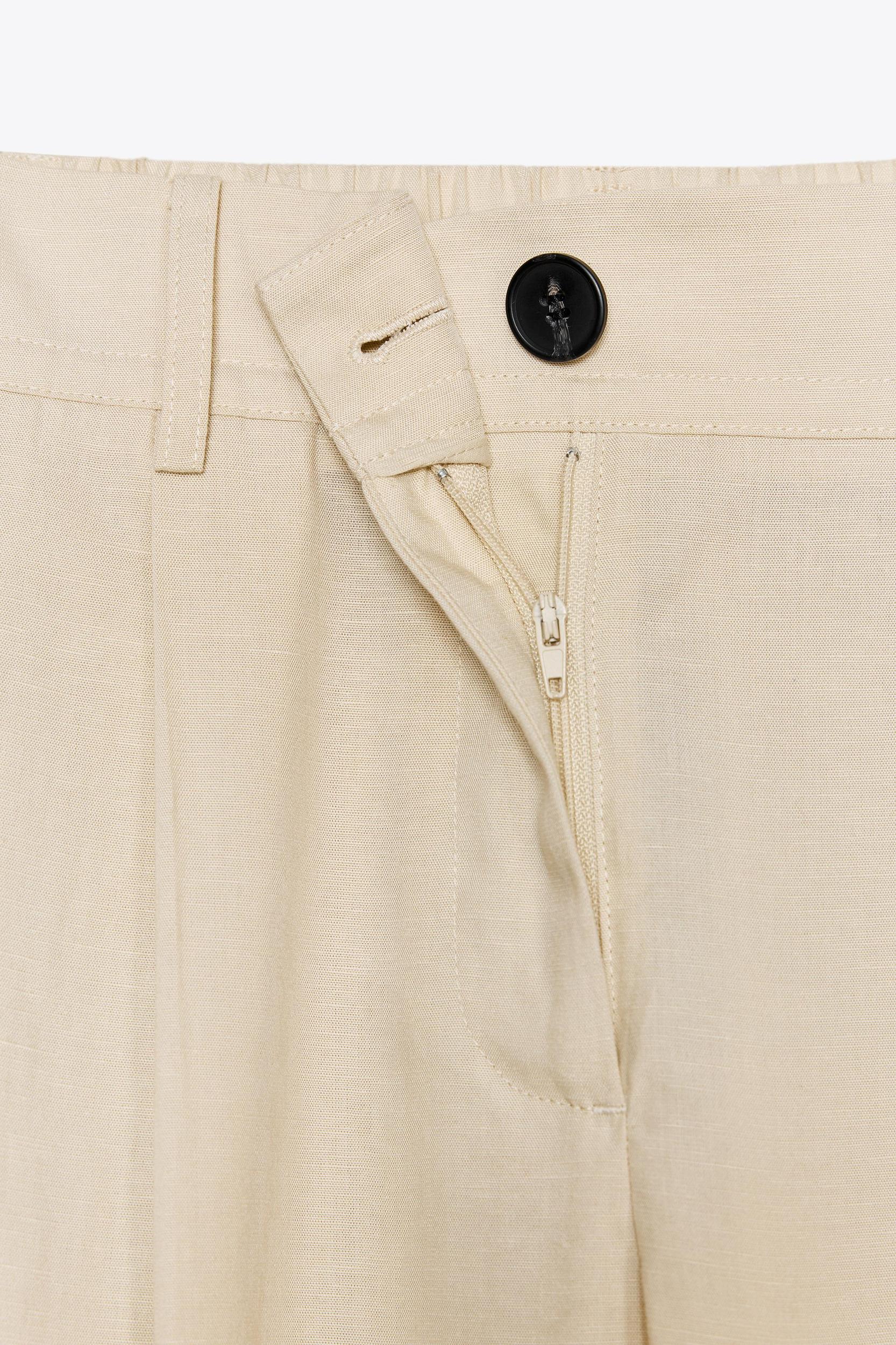 PLEATED ELASTIC WAIST PANTS Product Image