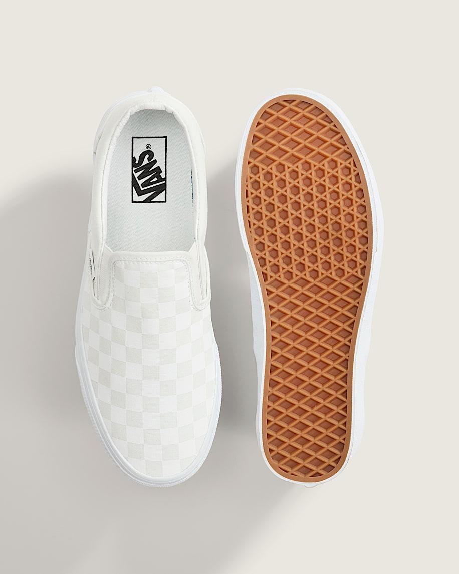 Vans | Classic Checkerboard Slip-On True White/True White Classics Shoe Product Image