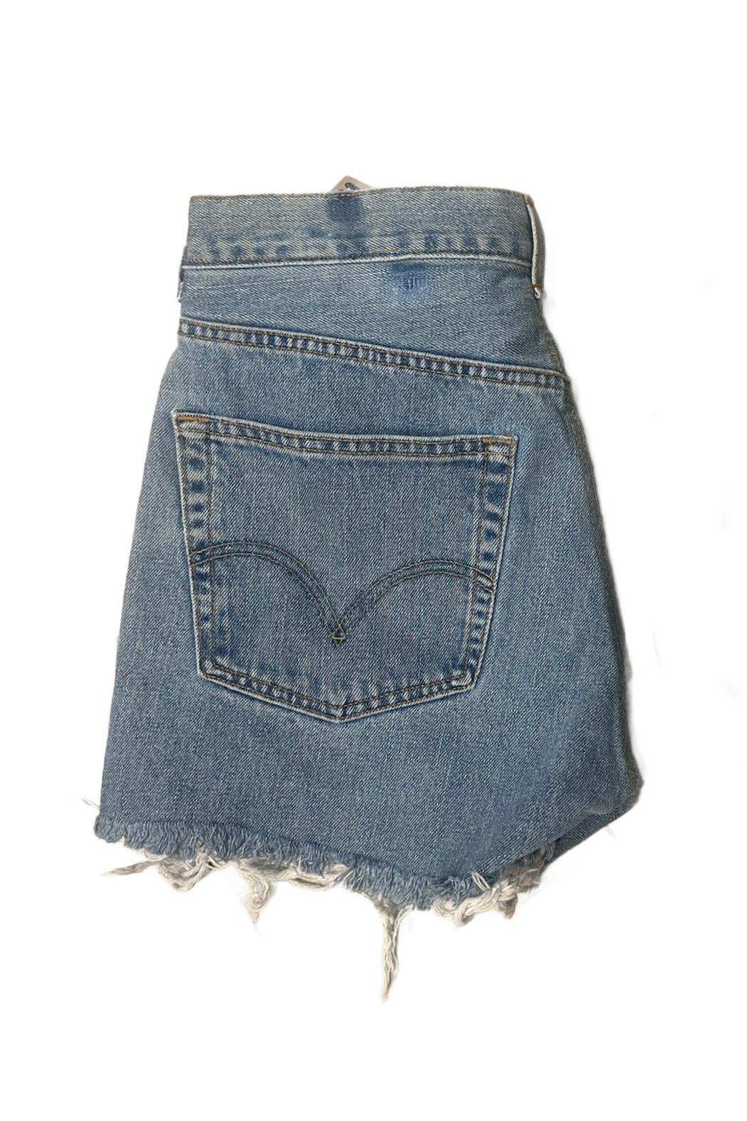 Embellished Up-cycled Levi Denim Shorts Product Image