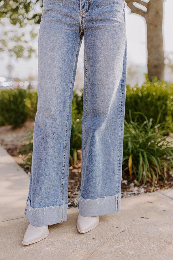 The Carter High Waist Wide Leg Jean in Medium Wash Product Image