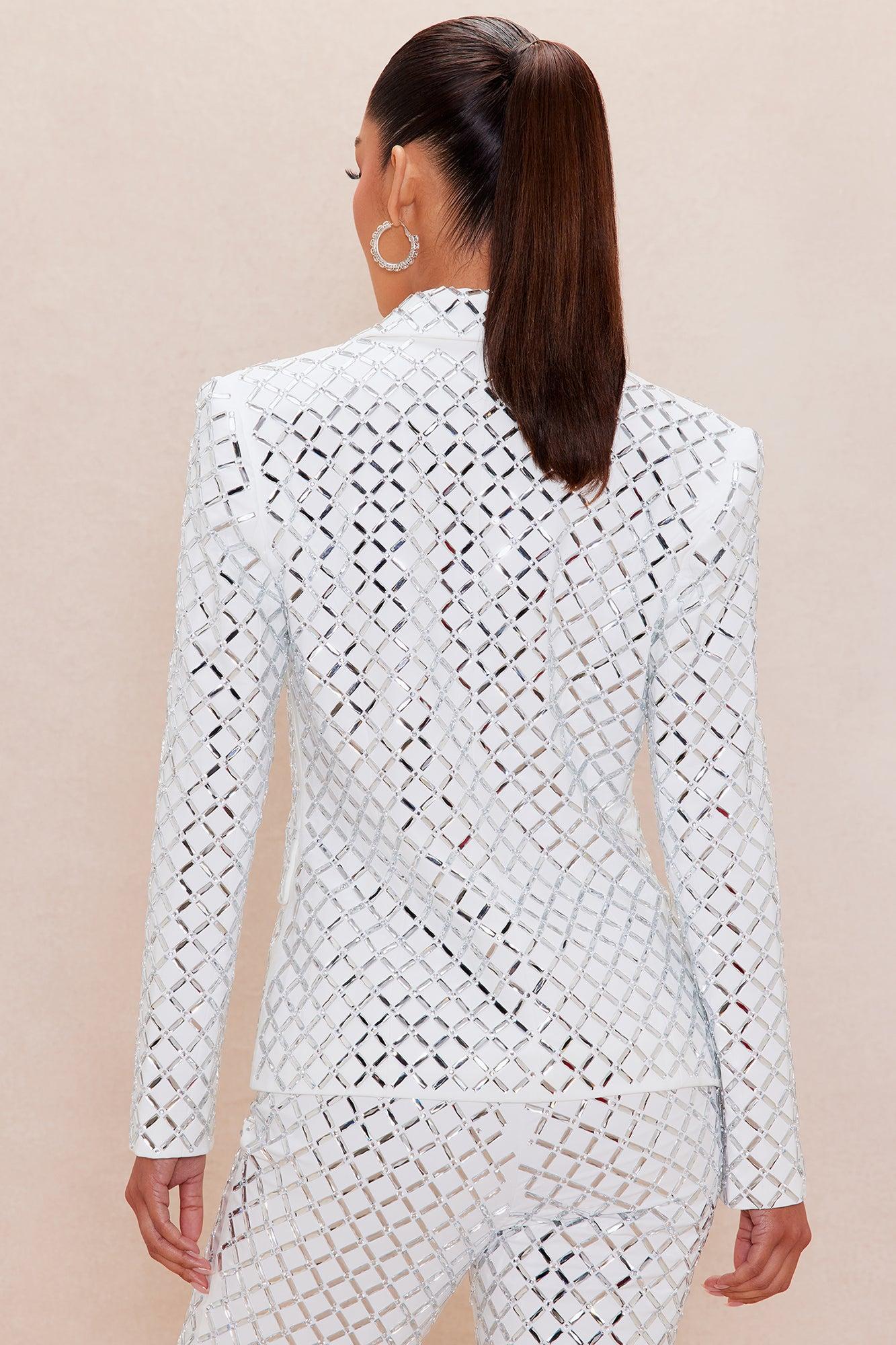 Koko Embellished Blazer - White Female Product Image