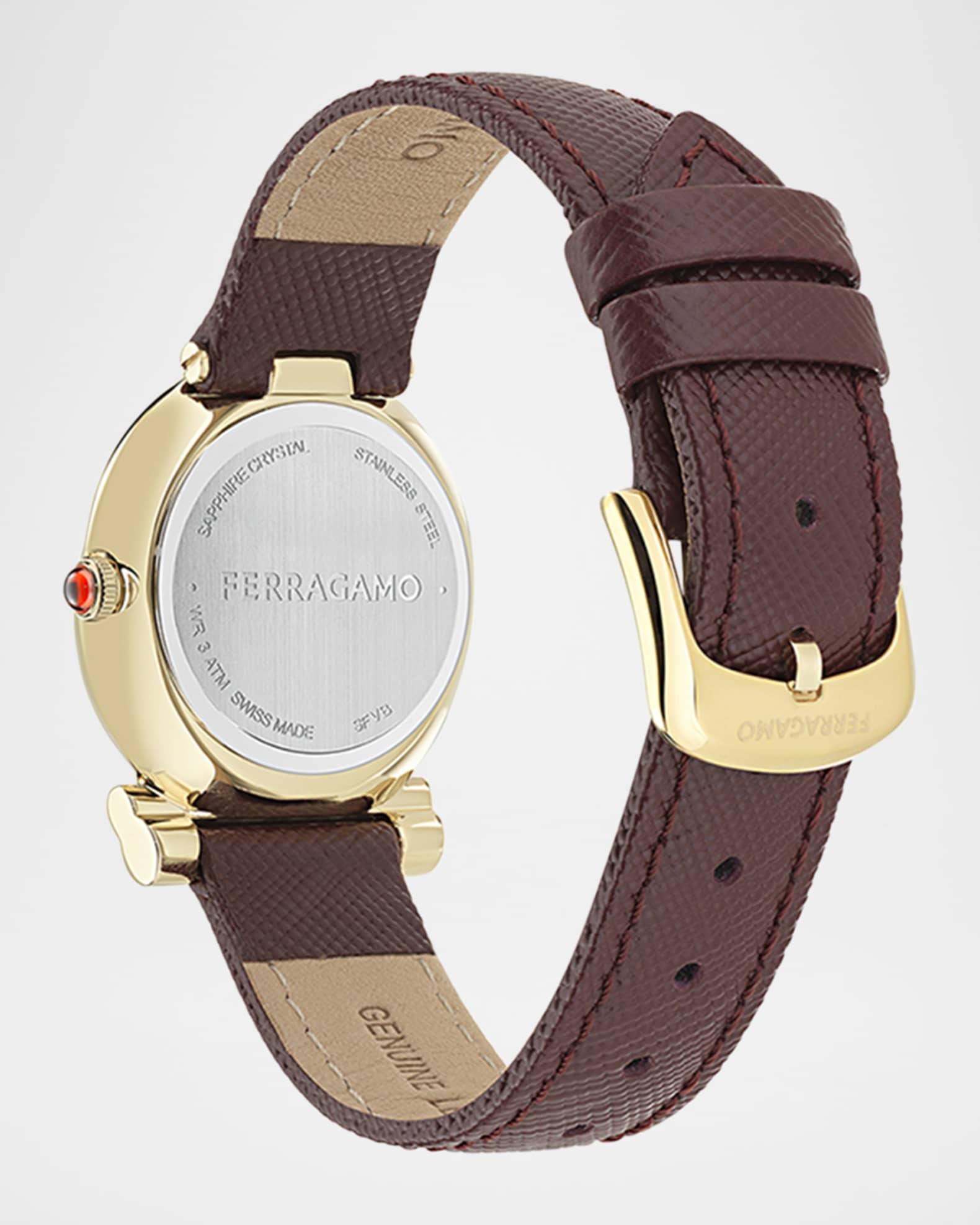 Gancini Twisted 28MM IP Yellow Gold Mother of Pearl Watch Product Image