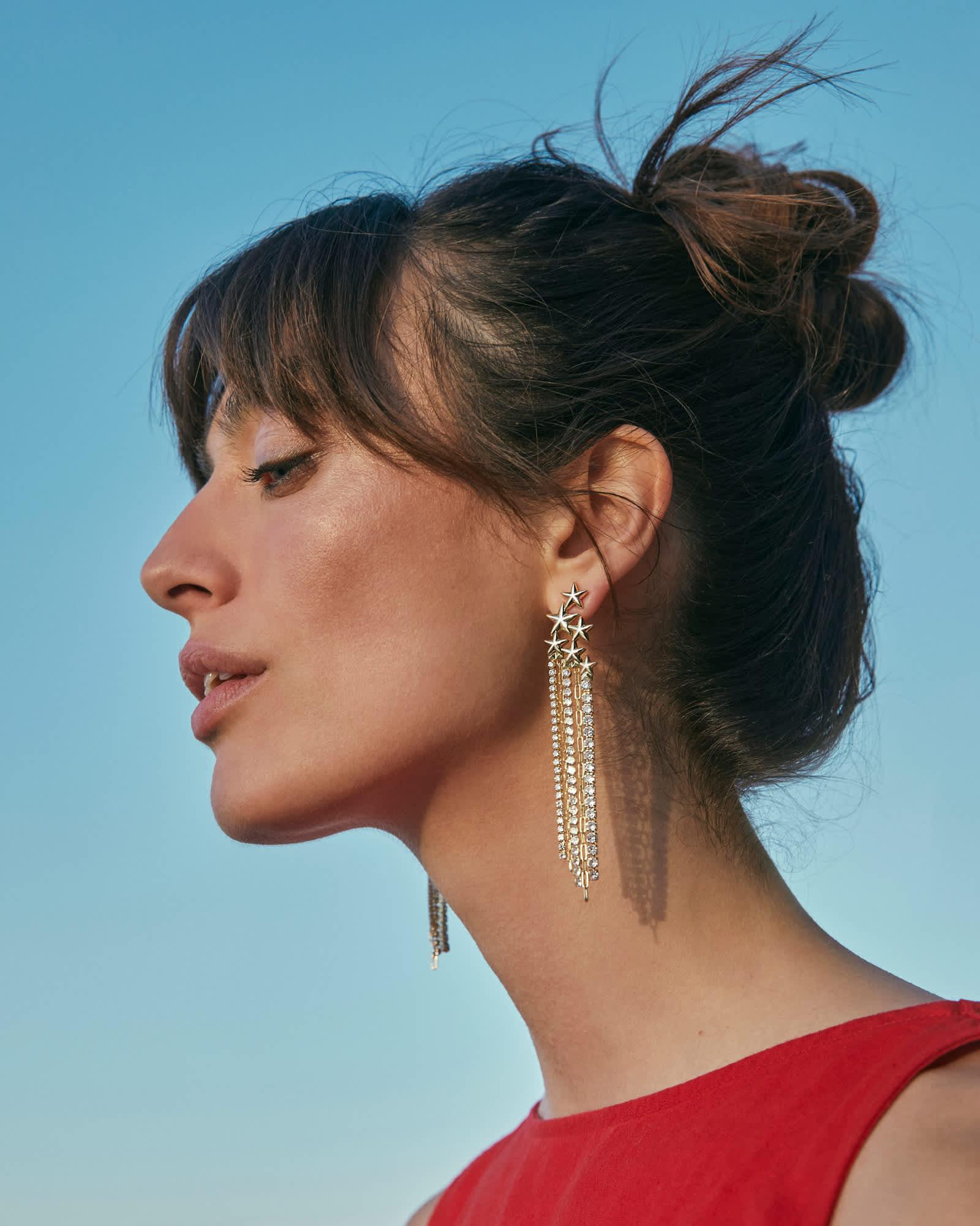 Cassidy Gold Statement Earrings Product Image