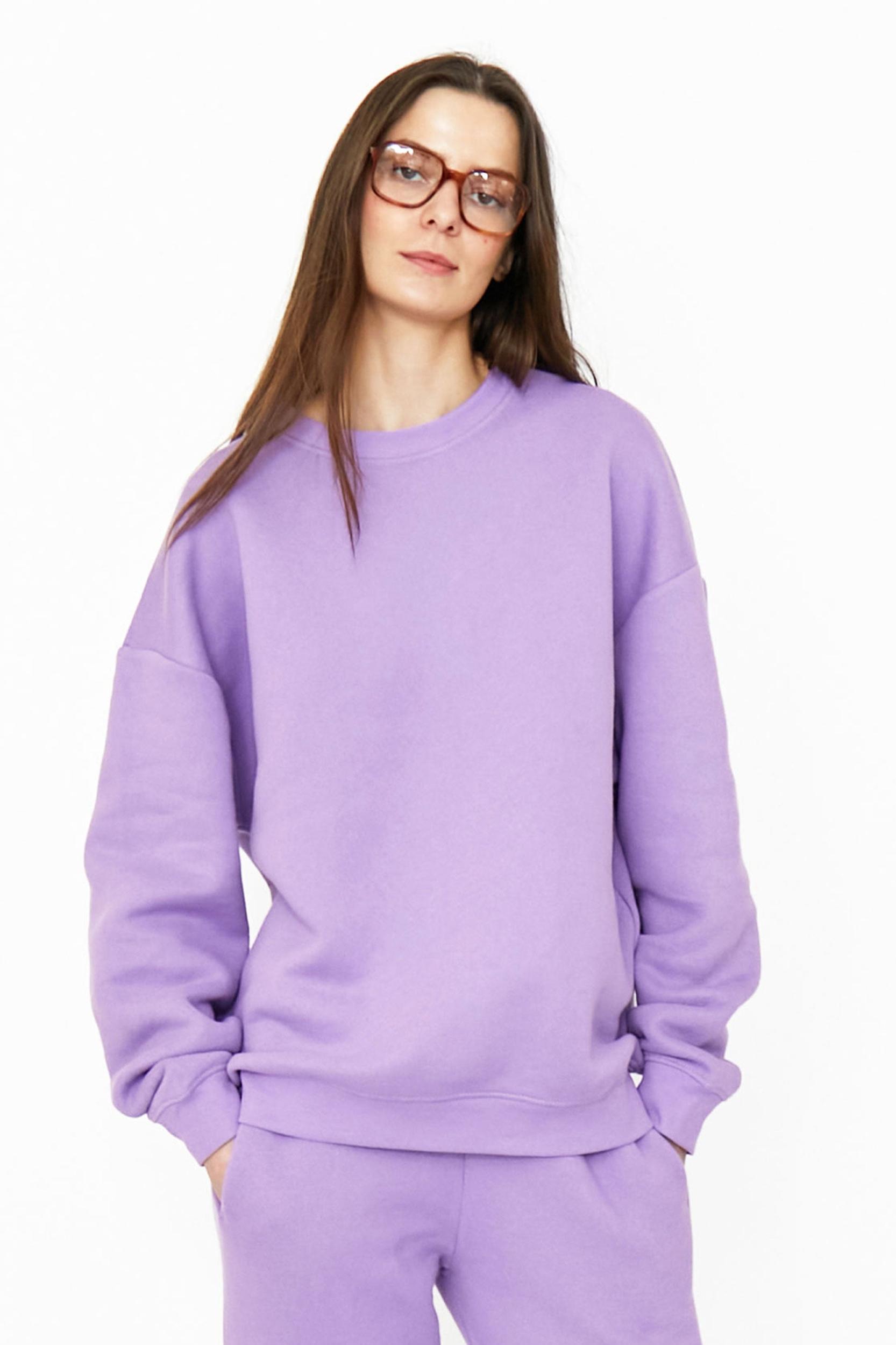 The Oversized Spongee Sweatshirt - Lilac Product Image