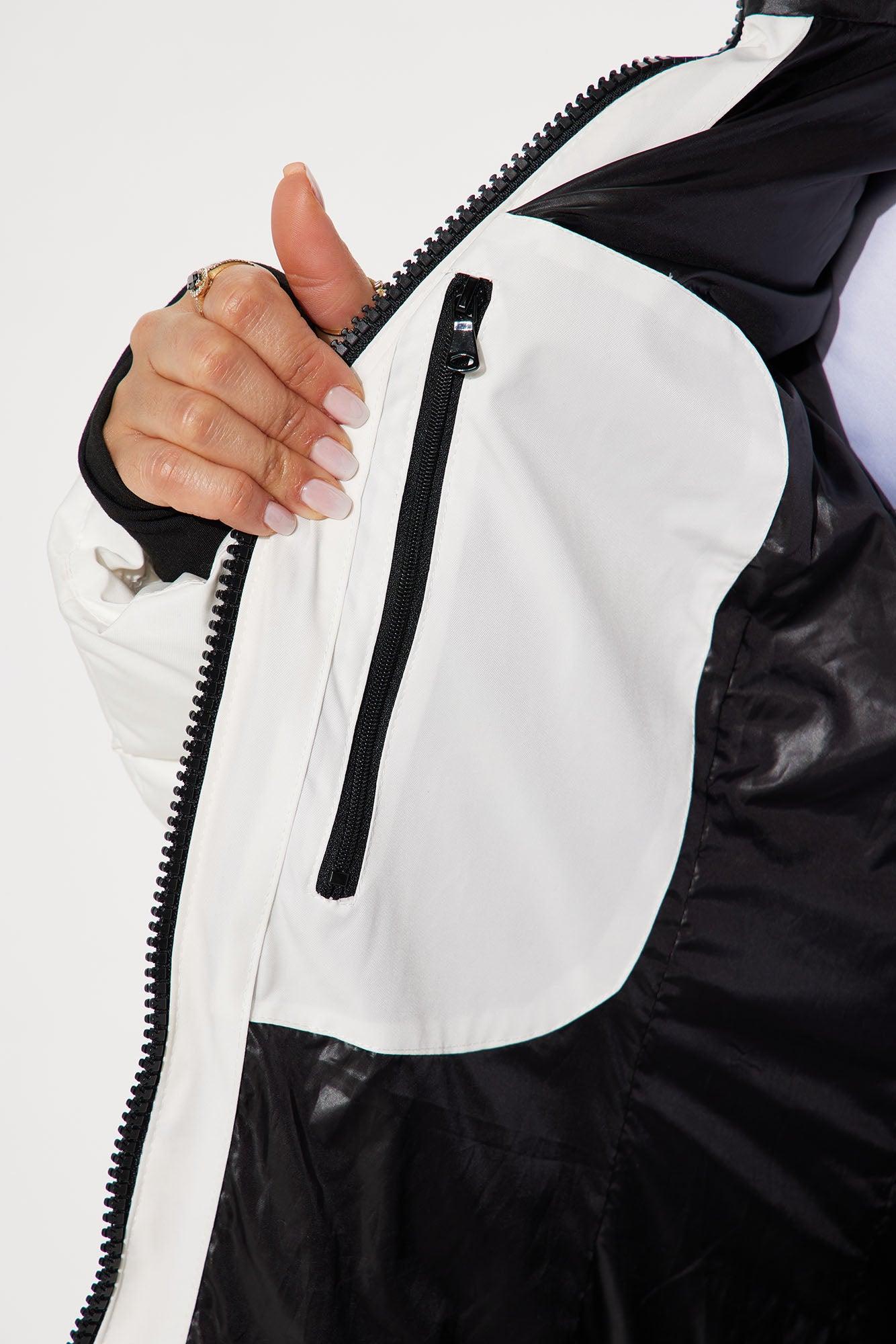 Grab My Skis Puffer Jacket - White Product Image