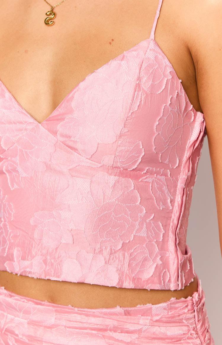 Jewel Pink Floral Crop Top Baby Product Image