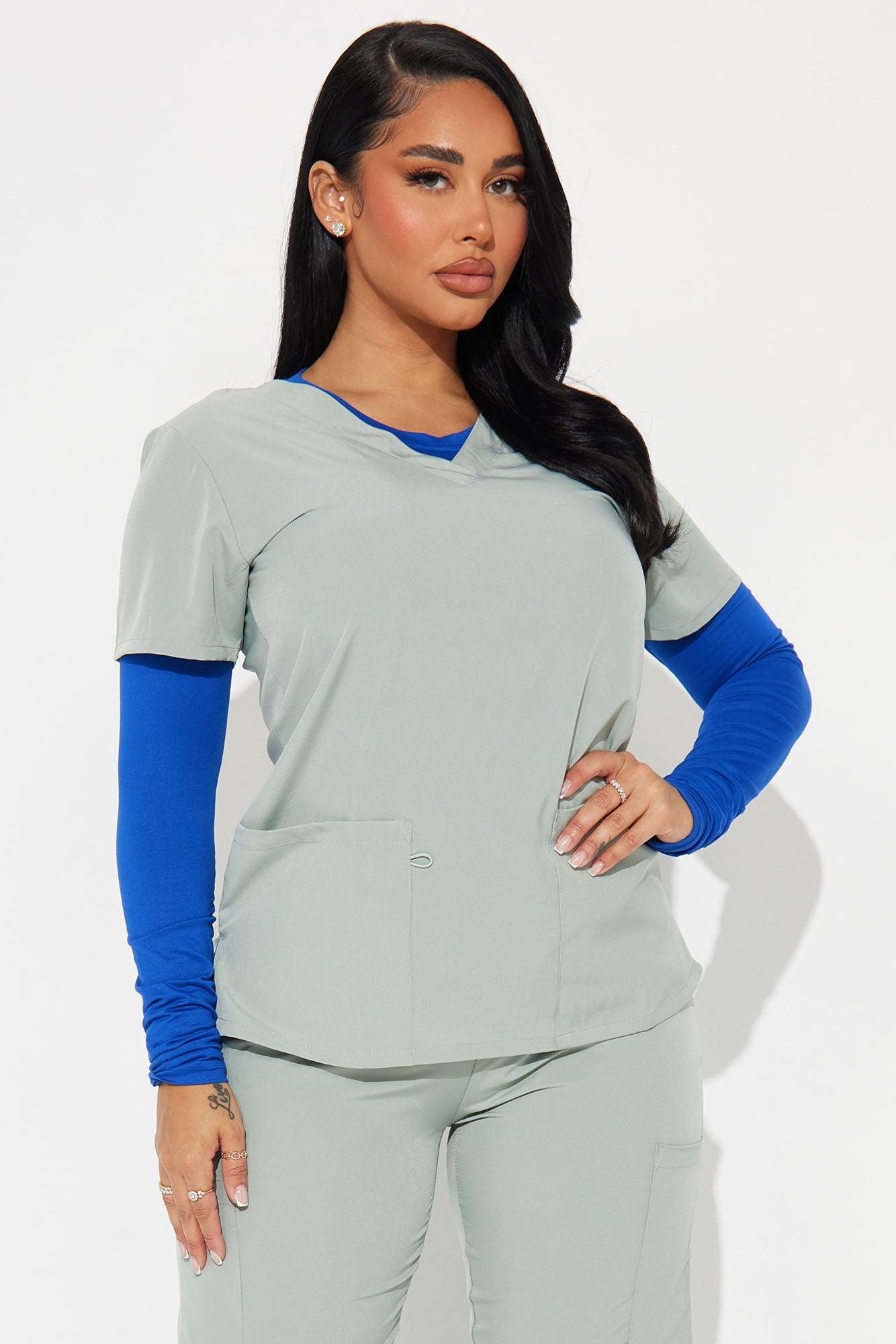 Stretch Uniform UnderScrub Shirt - Royal Product Image
