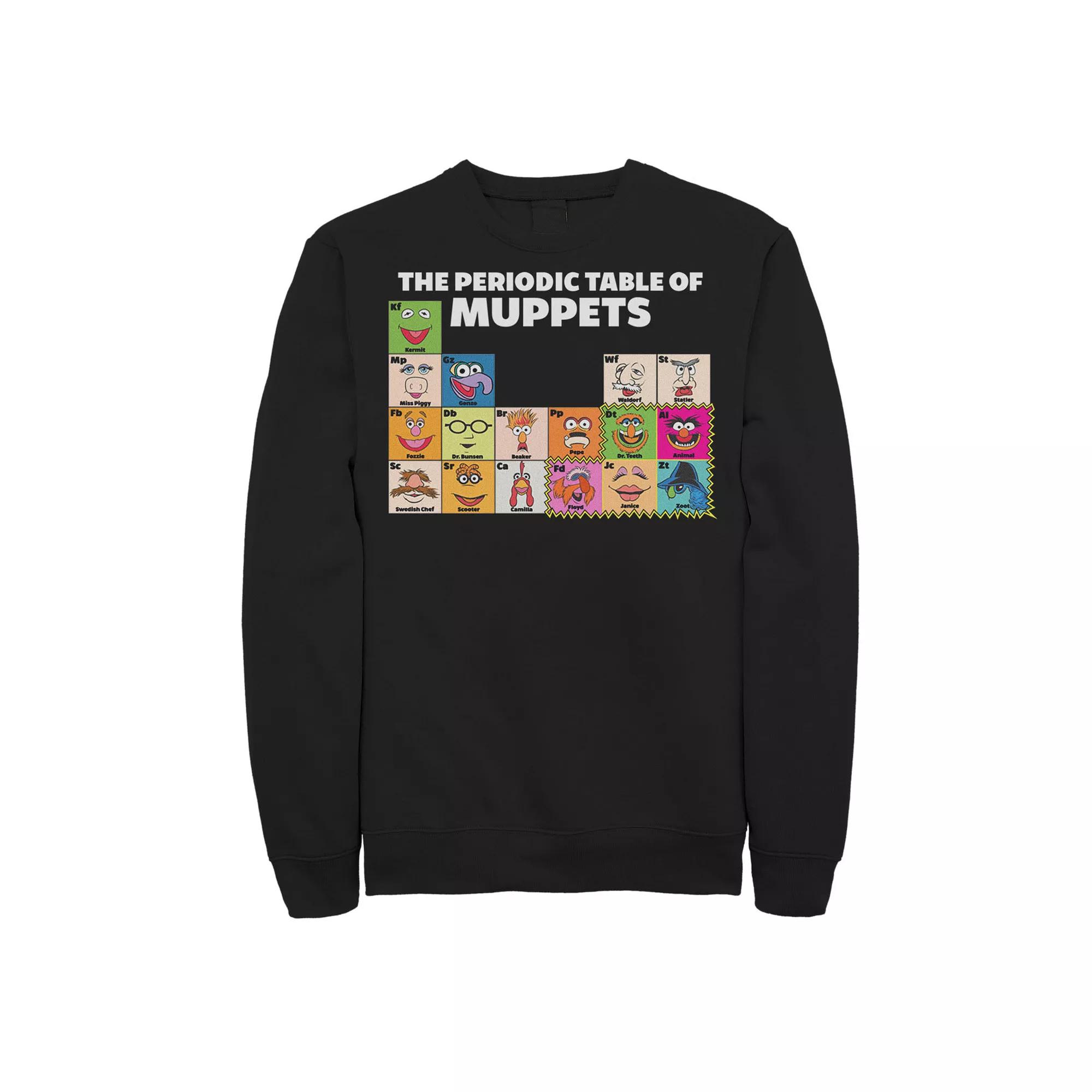 Disney's The Muppets Big & Tall Periodic Table Of The Muppets Fleece Sweatshirt, Men's,  Product Image