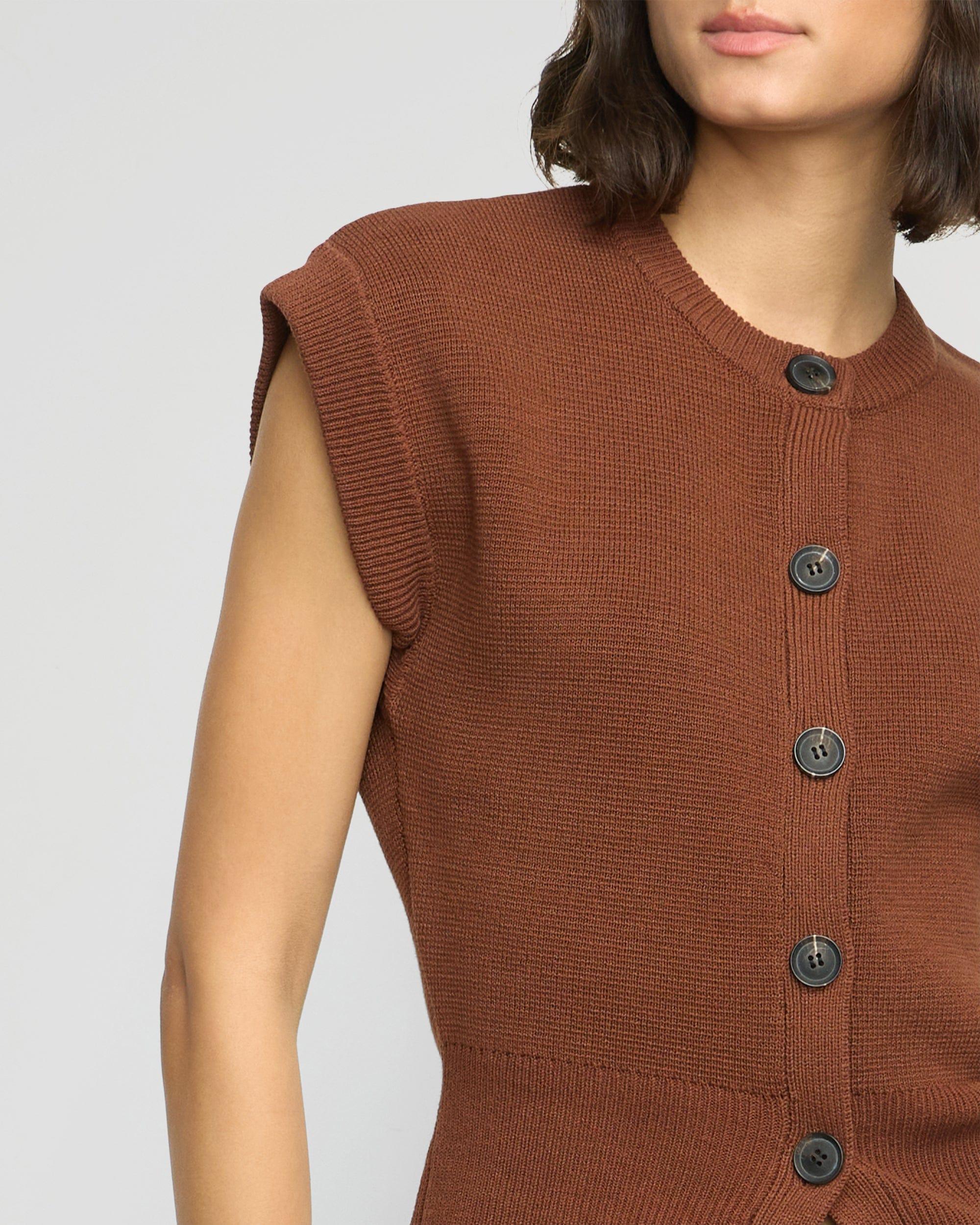 Solea Button Knit Vest Product Image
