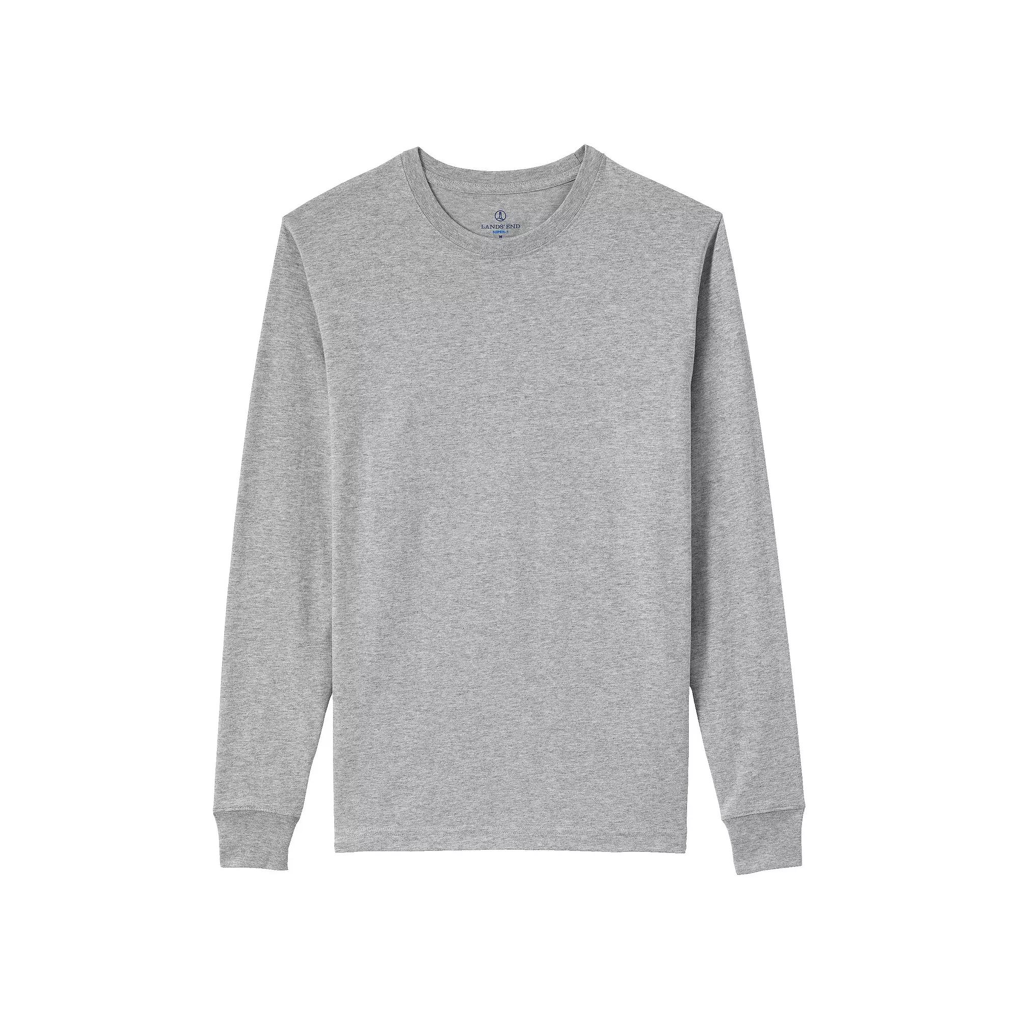Big & Tall Lands' End Long Sleeve Super-T Tee, Men's,  Product Image