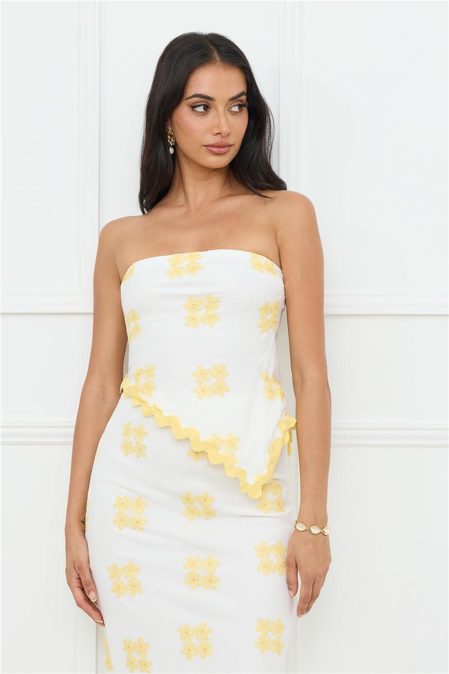 Desert Daze Maxi Skirt White Product Image