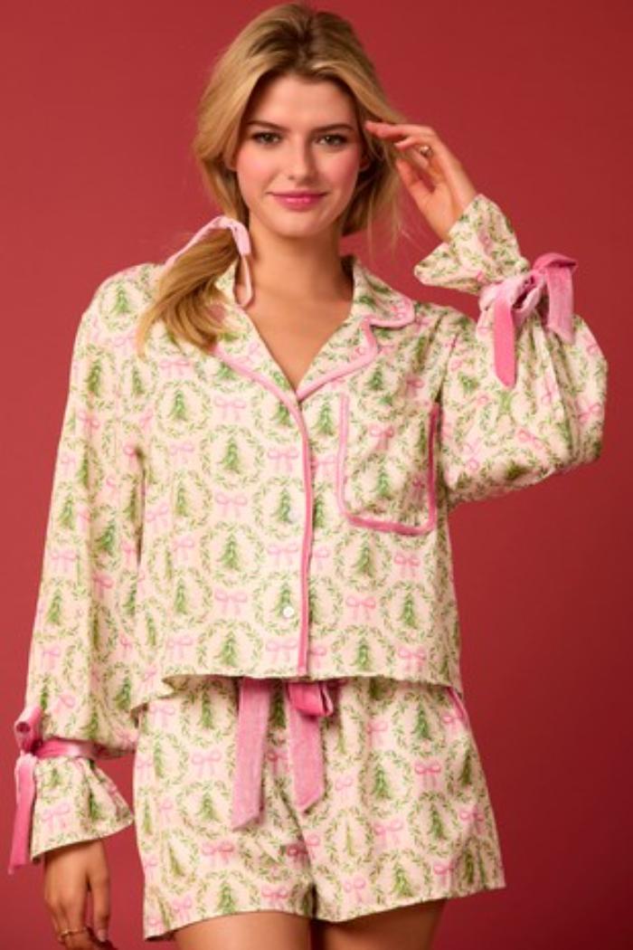 Satin Tree Bow PJs Product Image