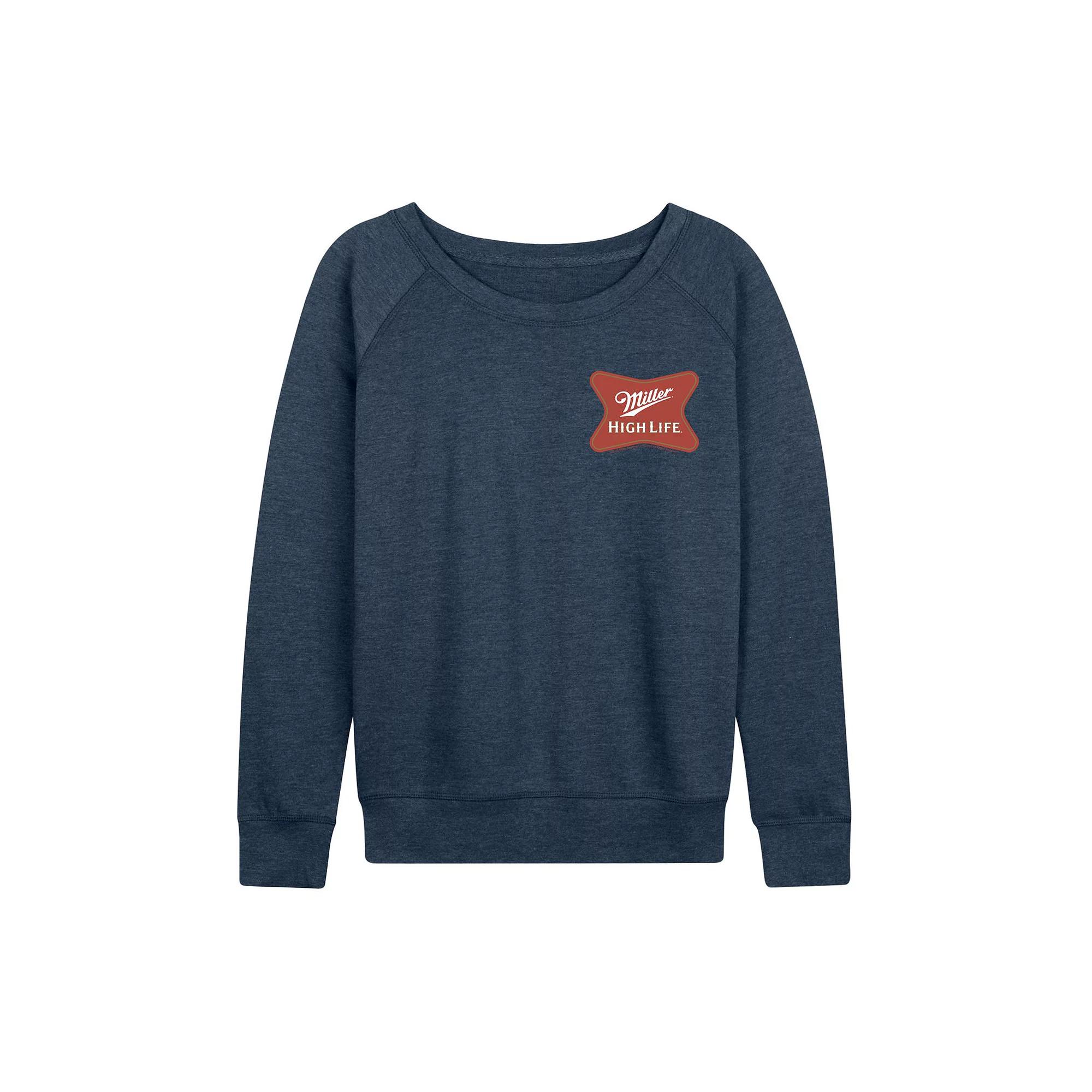 Women's Miller High Life Softcross Logo French Terry Long Sleeve Tee,  Product Image
