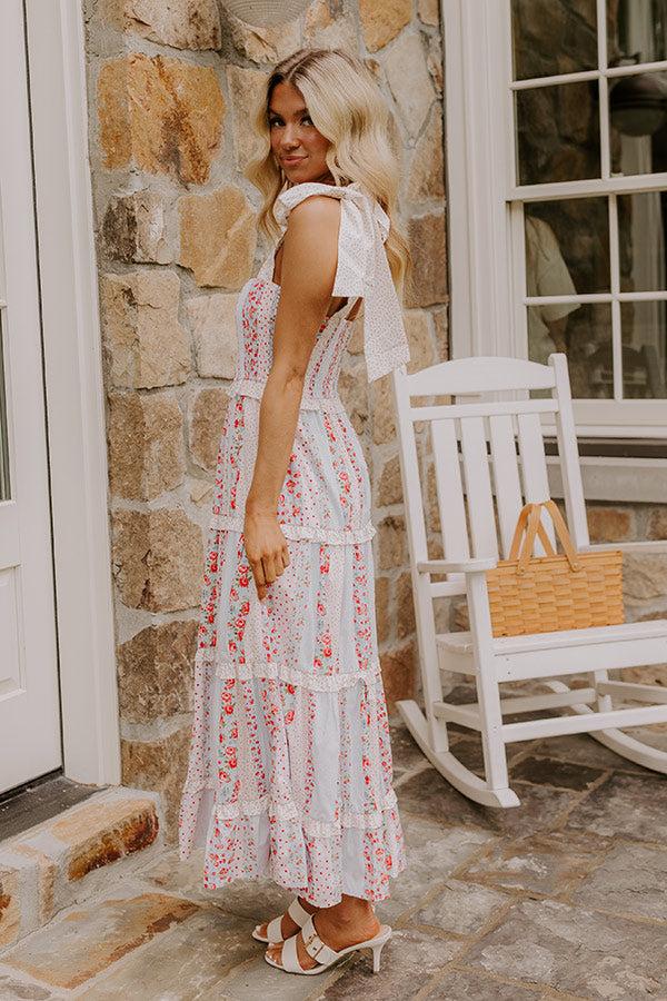 Prairie Bloom Floral Tiered Midi Dress Product Image