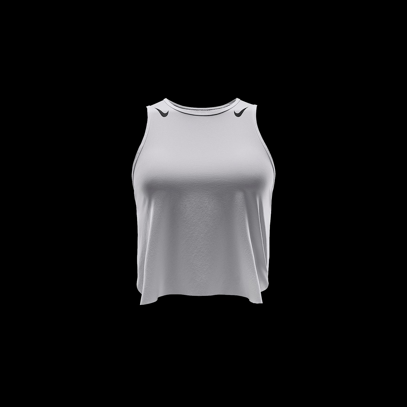 Nike Womens AeroSwift Dri-FIT ADV Cropped Running Tank Top | FN2713-100 Product Image