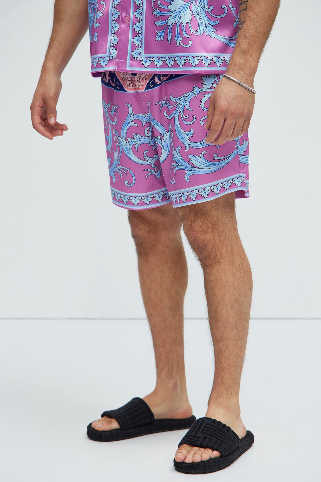 Segura Baroque Swim Classic Trunk - Pink/combo Product Image