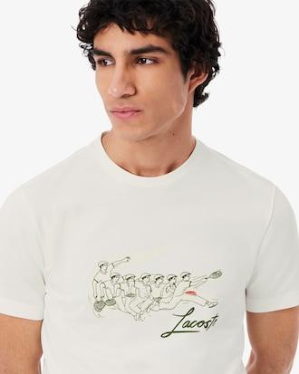 Men's René Lacoste Print Tennis Heritage T-Shirt Product Image