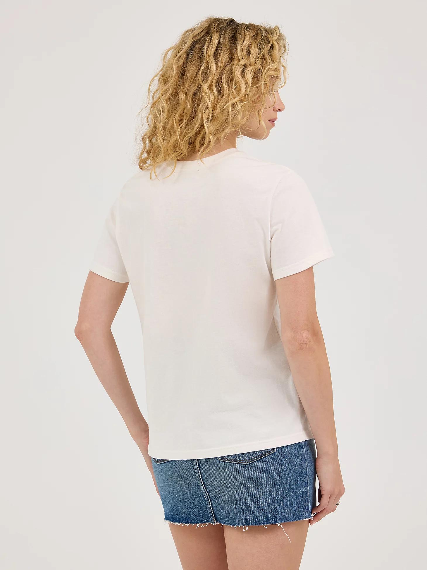 Women's Tropical Horse Graphic Tee in Marshmallow Product Image