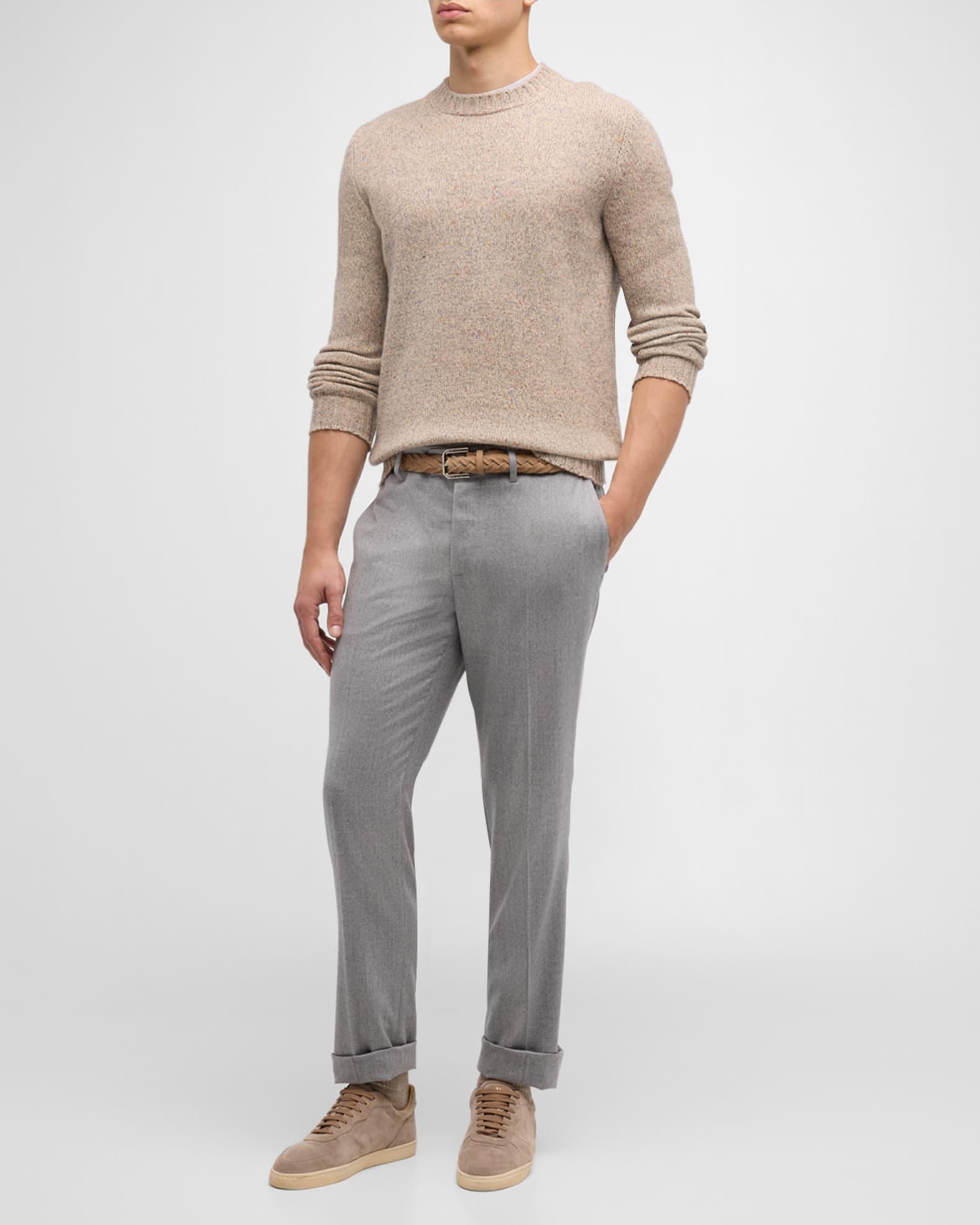 Men's Flannel Flat-Front Pants Product Image