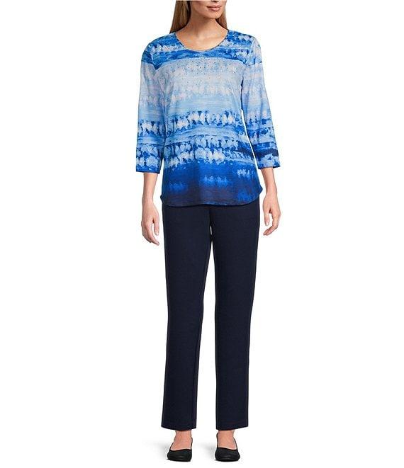 Allison Daley Pull-On Straight Leg Ponte Pants Product Image