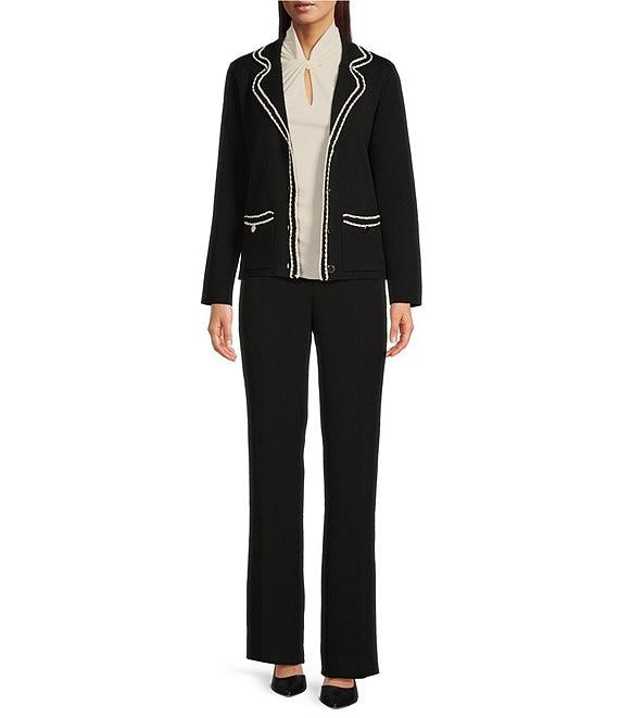 Anne Klein Braid Trim Notch Collar Blazer Product Image